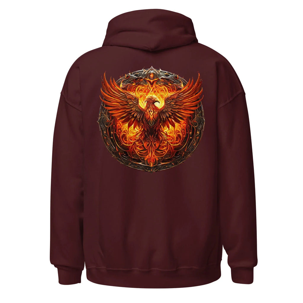 Unisex | Phoenix's Anger Hoodie hoodie AwRans Clothing unisex-heavy-blend-hoodie-maroon-back-663383166c843