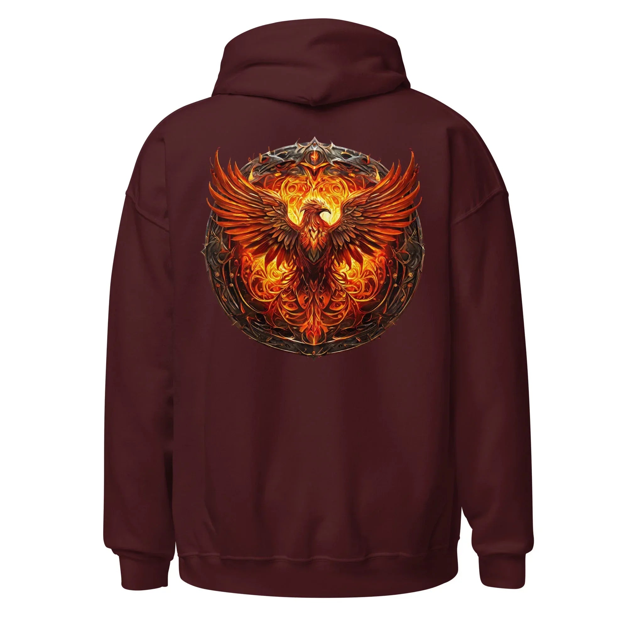 Unisex | Phoenix's Anger Hoodie hoodie AwRans Clothing unisex-heavy-blend-hoodie-maroon-back-663383166c843