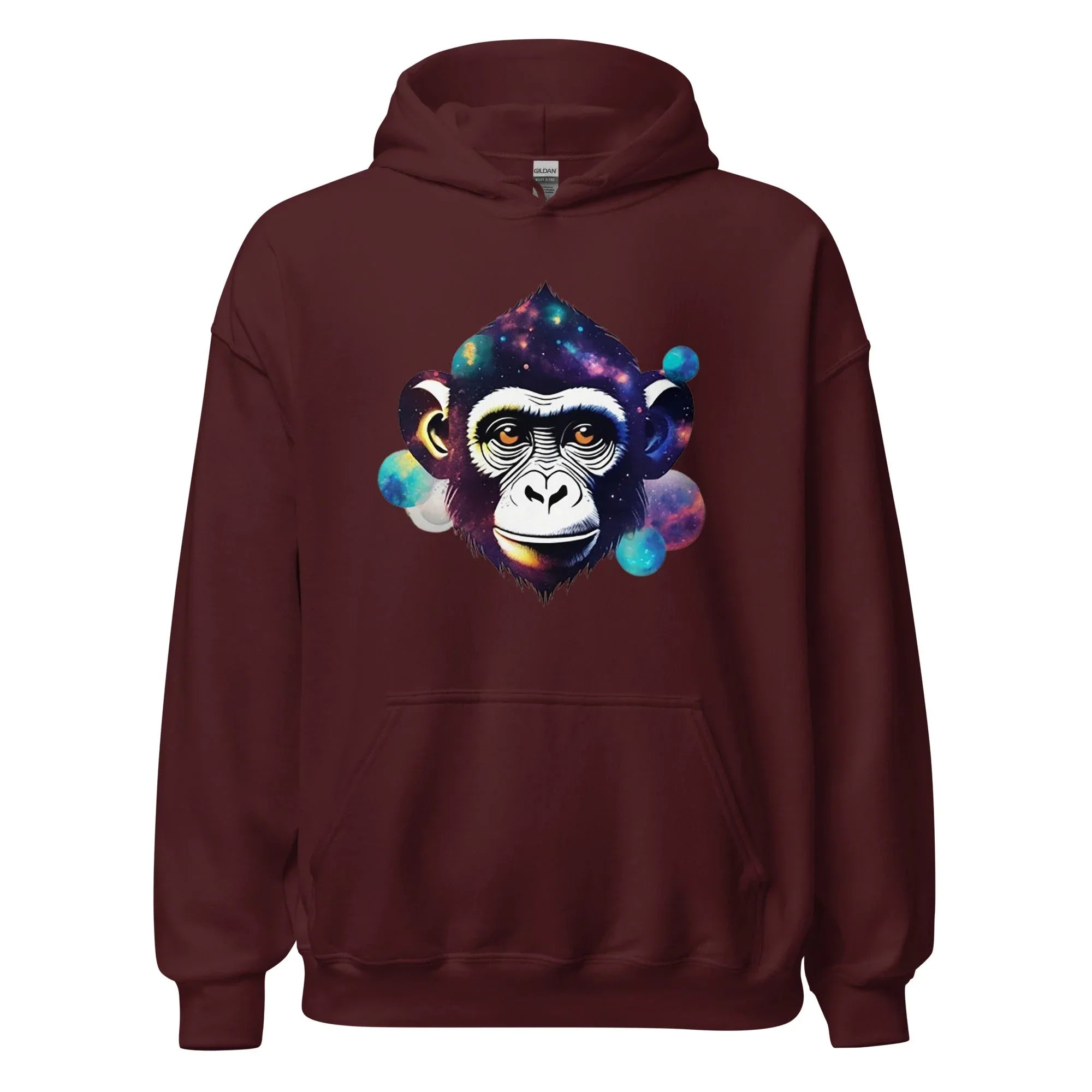 Unisex | Dreamy Monkey Hoodie Maroon Hoodie AwRans Clothing unisex-heavy-blend-hoodie-maroon-front-65f105c3bfb47
