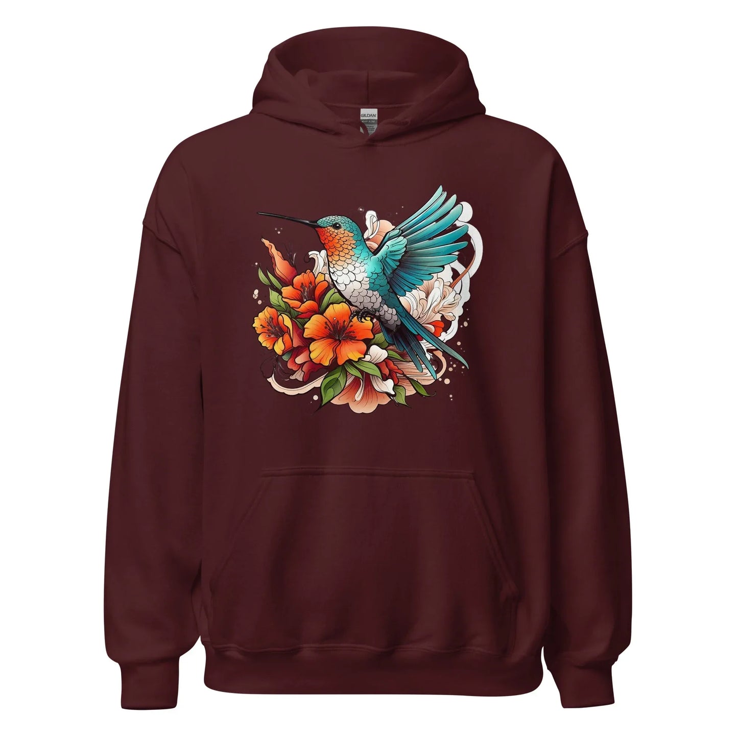 Unisex | Flying Bird With Flowers Hoodie - AwRans Clothing