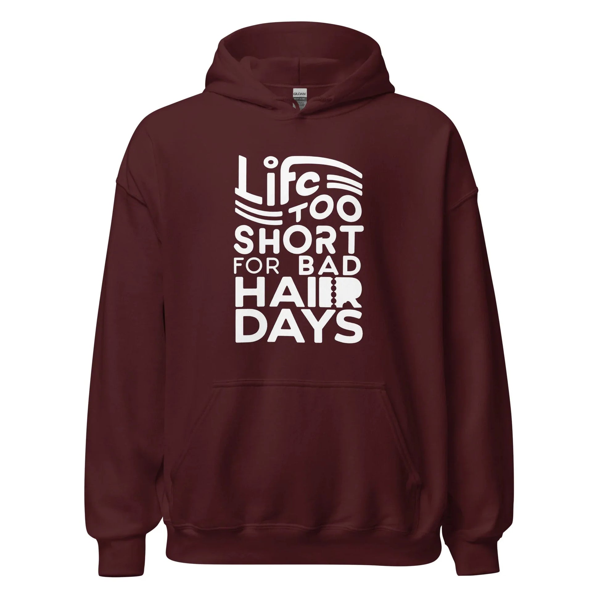 Unisex | LIFE IS TOO SHORT FOR BAD HAIR DAYS Soft, Smooth Hoodie - AwRans Clothing
