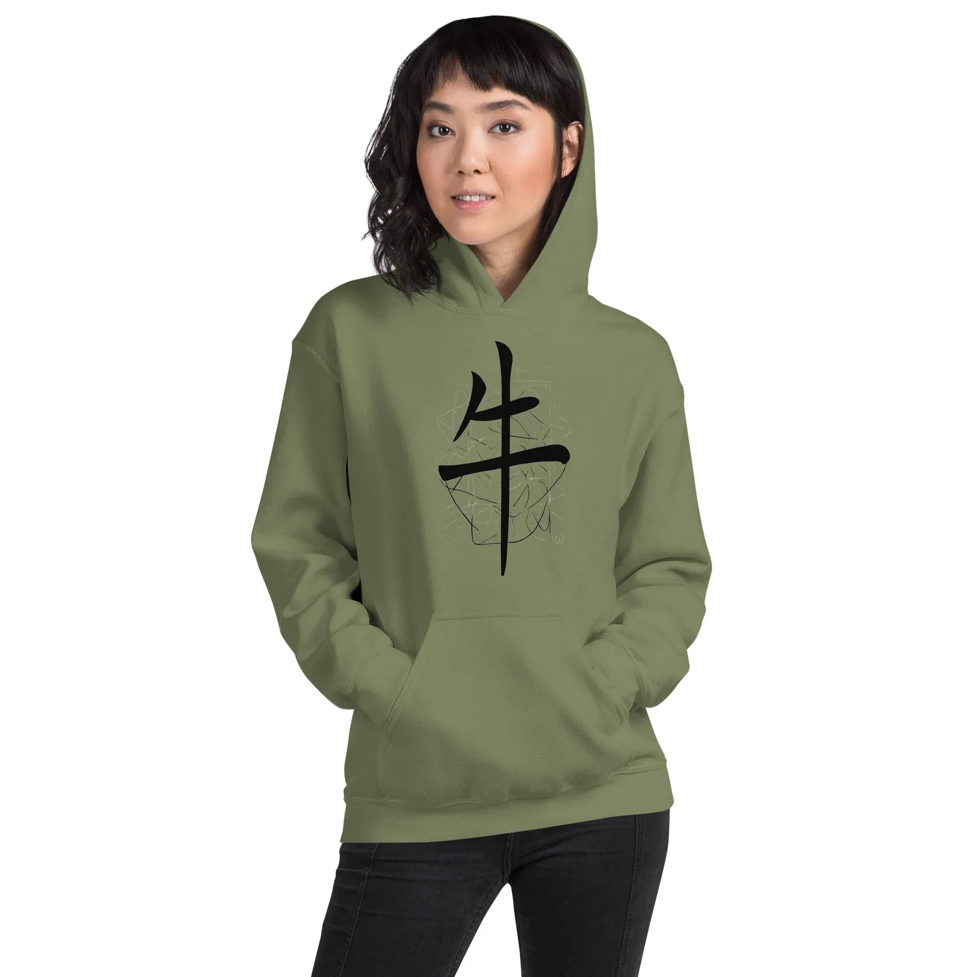 Unisex | Lil Hoodie Military Green hoodie AwRans Clothing unisex-heavy-blend-hoodie-military-green-front-66173992858da