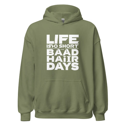 Unisex | Life Is Too Short For For Bad Hair Days! Hoodie - AwRans Clothing