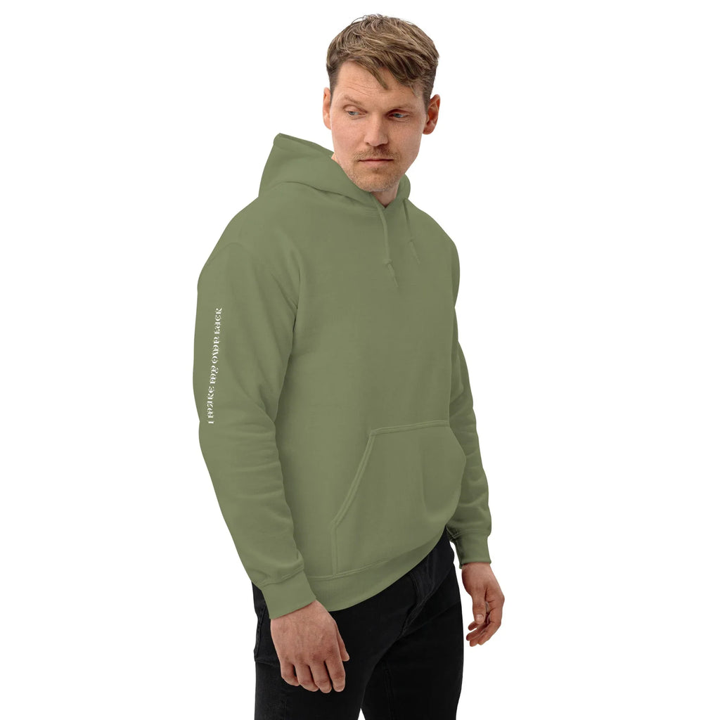 Men's | Your Luck Depends On Me Hoodie hoodie AwRans Clothing unisex-heavy-blend-hoodie-military-green-right-front-6651ba2d8a35c