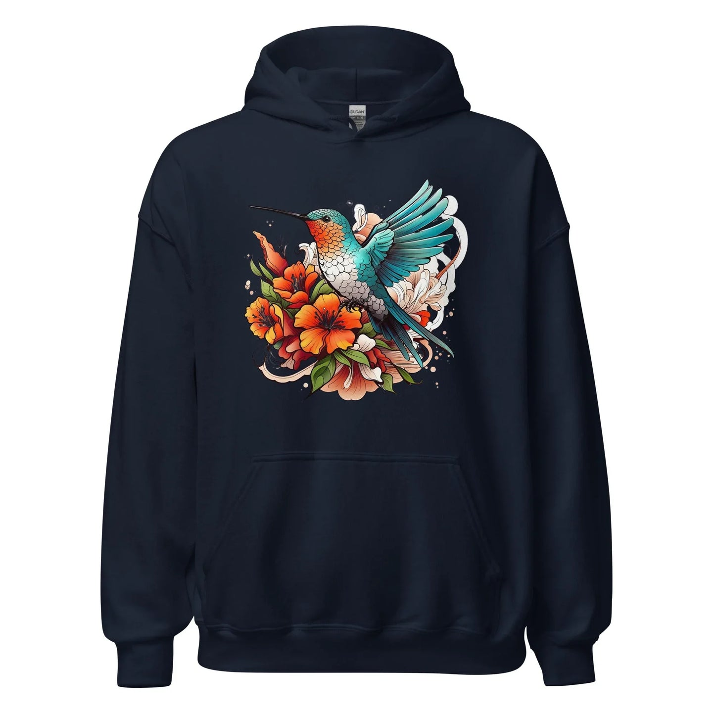 Unisex | Flying Bird With Flowers Hoodie - AwRans Clothing