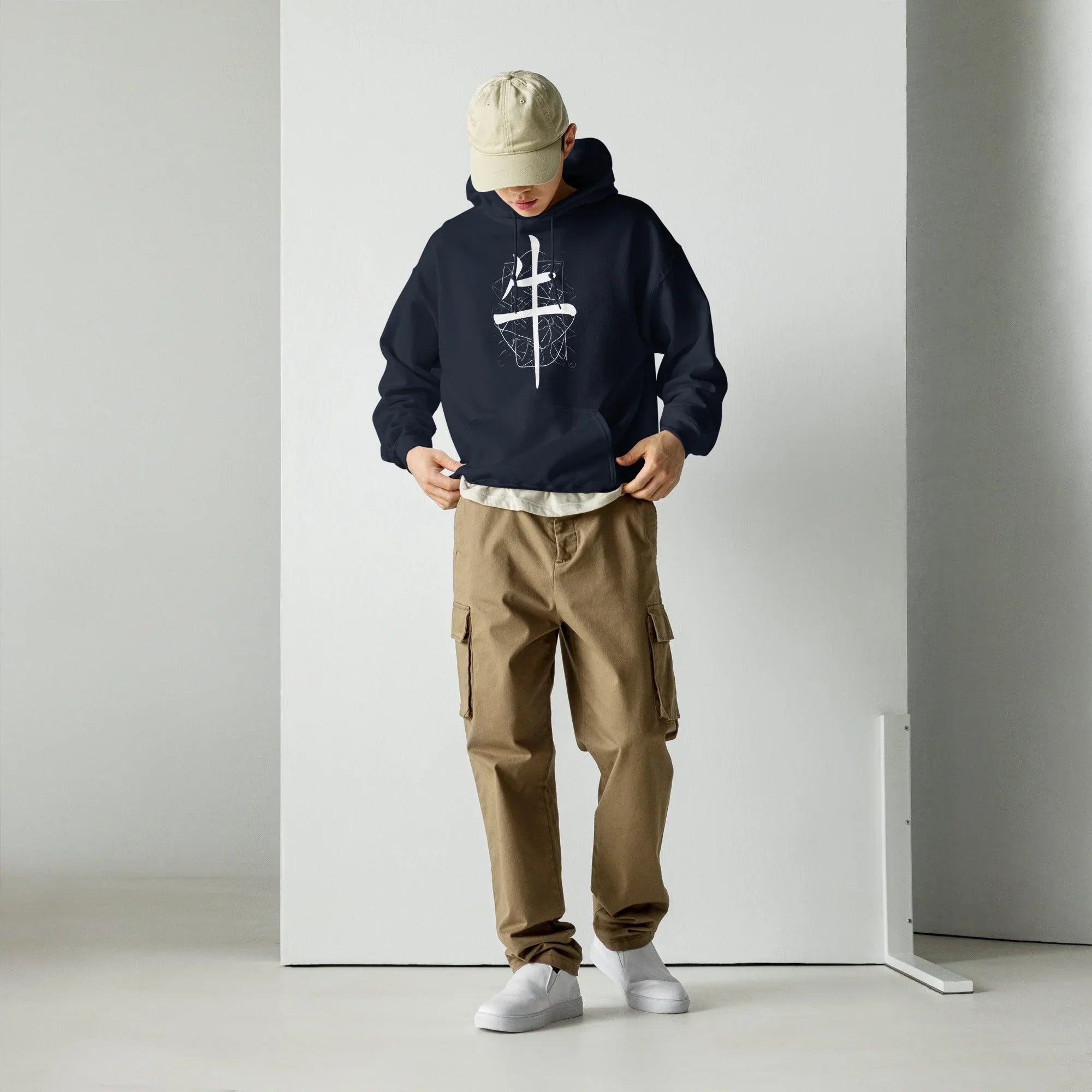 Unisex | Lil Hoodie hoodie AwRans Clothing unisex-heavy-blend-hoodie-navy-front-6621bd7556a94