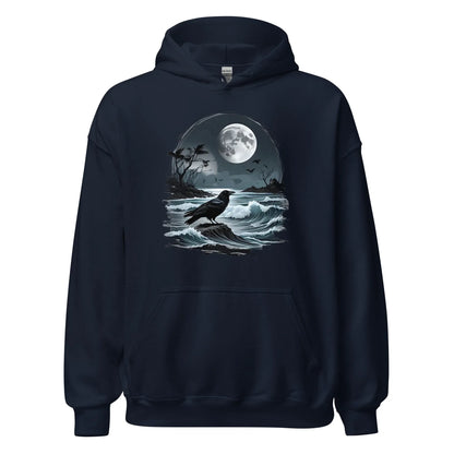 Unisex | Moon, Crow, Beach - Stylish Hoodie - AwRans Clothing