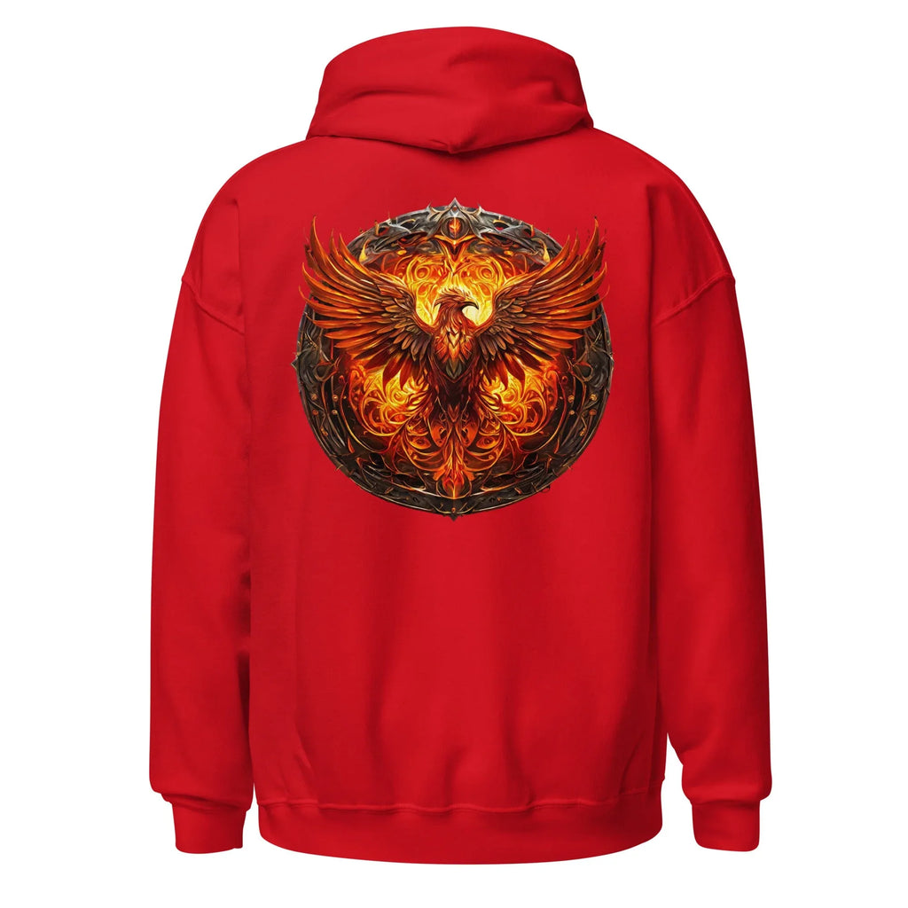 Unisex | Phoenix's Anger Hoodie hoodie AwRans Clothing unisex-heavy-blend-hoodie-red-back-6633831670e2b