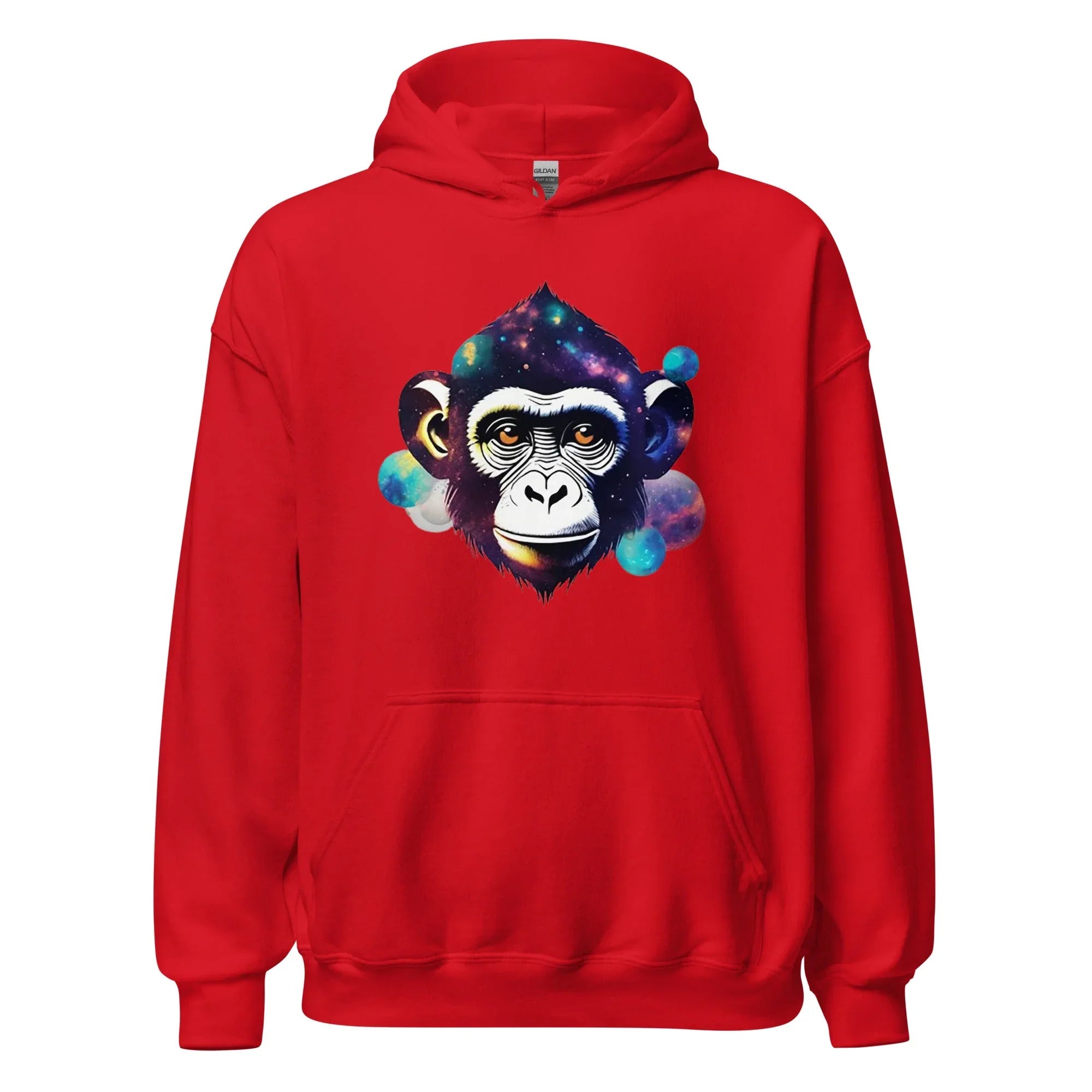 Unisex | Dreamy Monkey Hoodie Red Hoodie AwRans Clothing unisex-heavy-blend-hoodie-red-front-65f105c3c1c6a