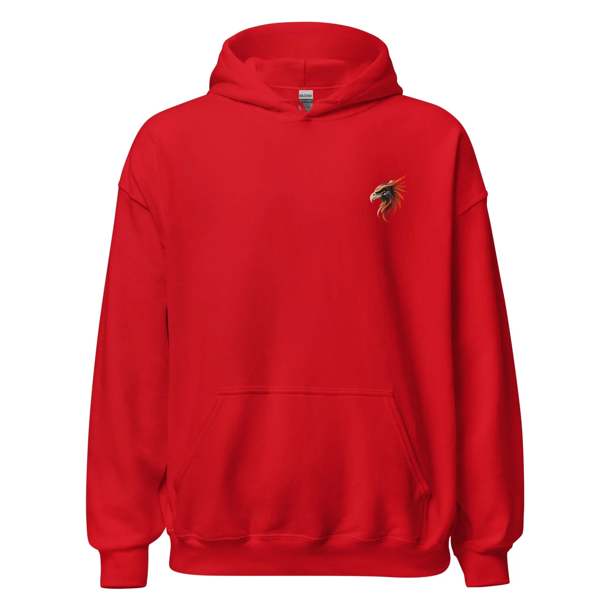 Unisex | Phoenix's Anger Hoodie Red hoodie AwRans Clothing unisex-heavy-blend-hoodie-red-front-663383166f7ab