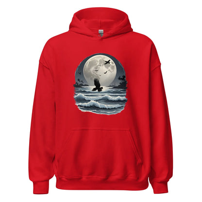 Unisex | Moonlight, Crow, Beach - Hoodie - AwRans Clothing