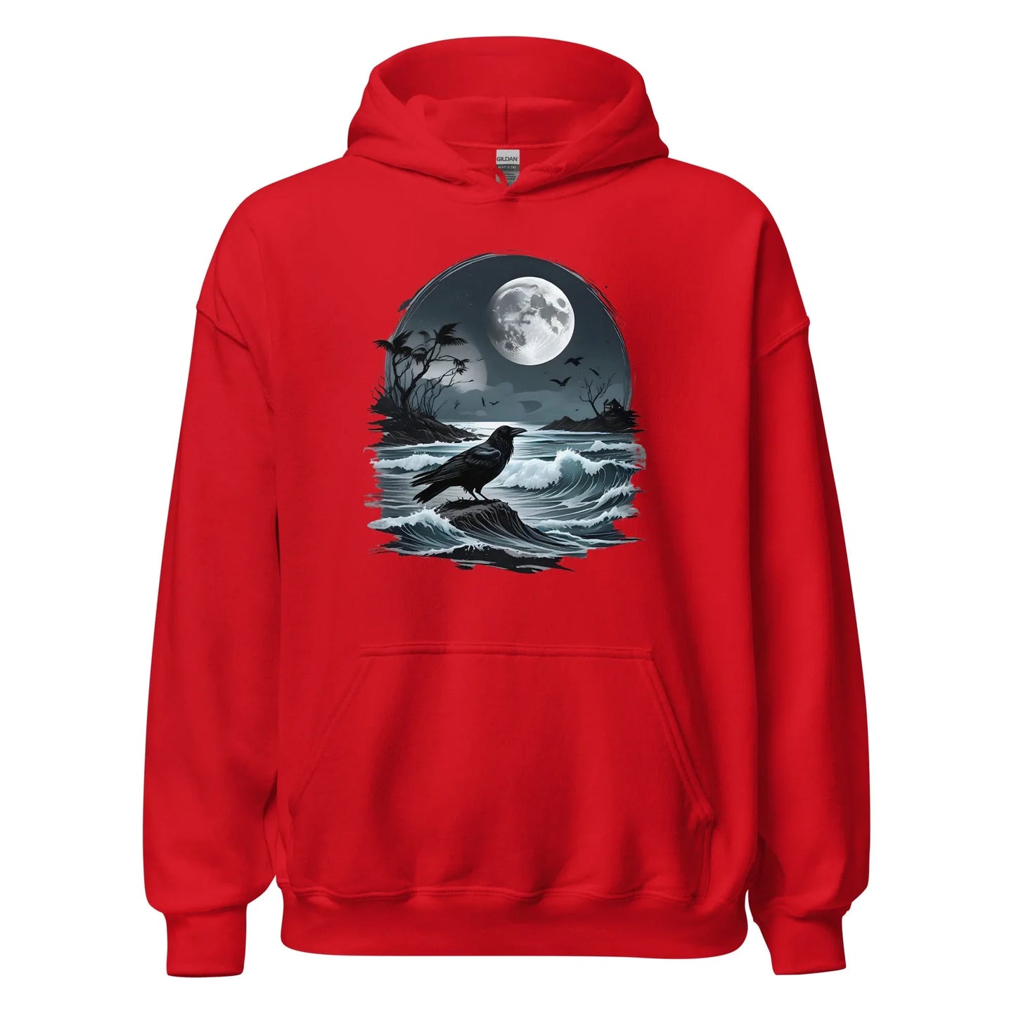 Unisex | Moon, Crow, Beach - Stylish Hoodie - AwRans Clothing