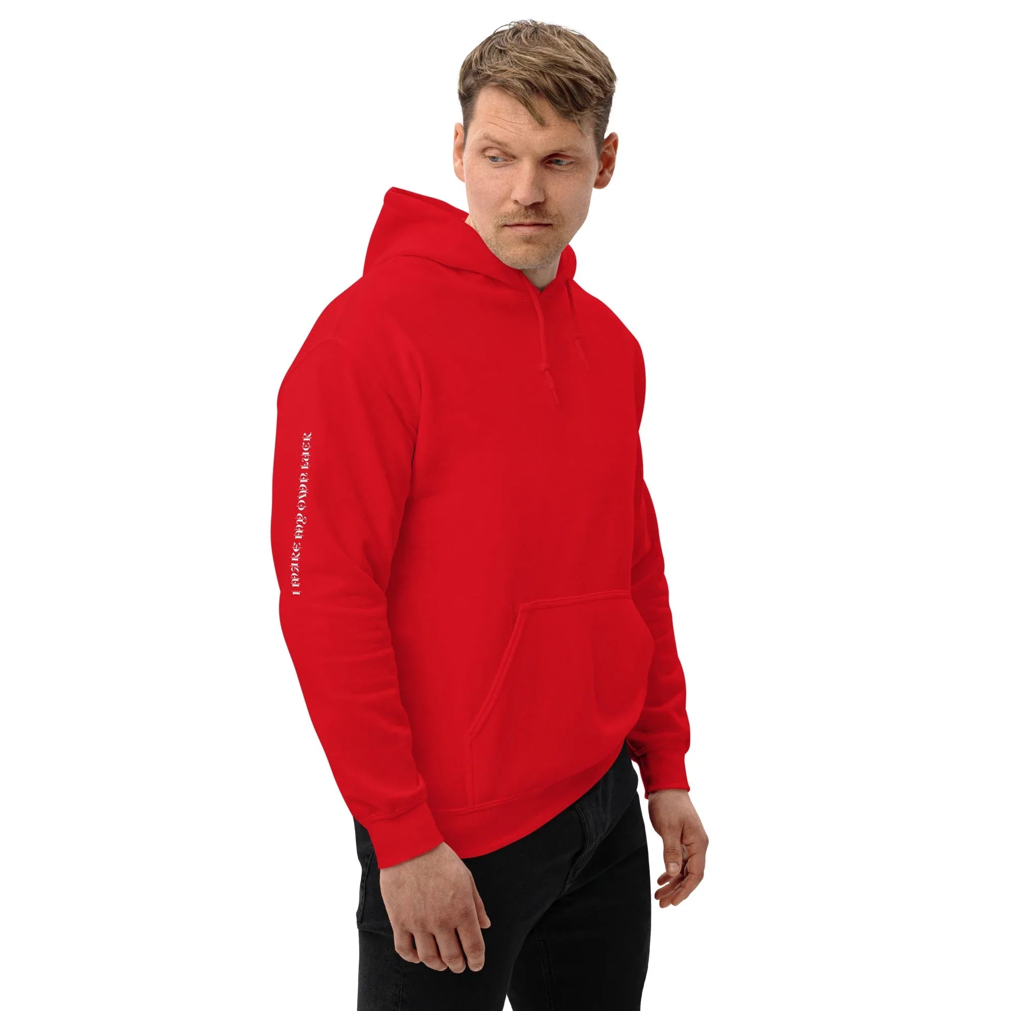 Men's | Your Luck Depends On Me Hoodie hoodie AwRans Clothing unisex-heavy-blend-hoodie-red-right-front-6650eb614f56c