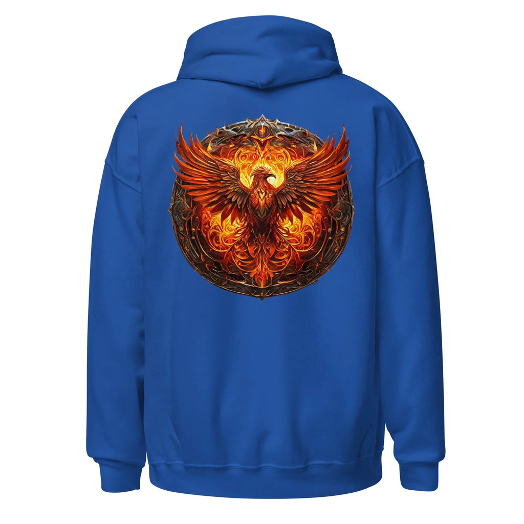 Unisex | Phoenix's Anger Hoodie hoodie AwRans Clothing unisex-heavy-blend-hoodie-royal-back-6633831678b7d