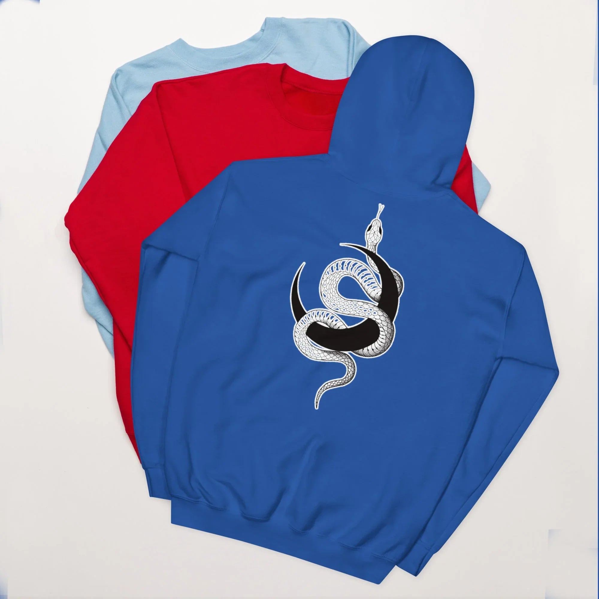 Unisex | Moon Snake Hoodie Royal hoodie AwRans Clothing unisex-heavy-blend-hoodie-royal-back-66403b39bcca2