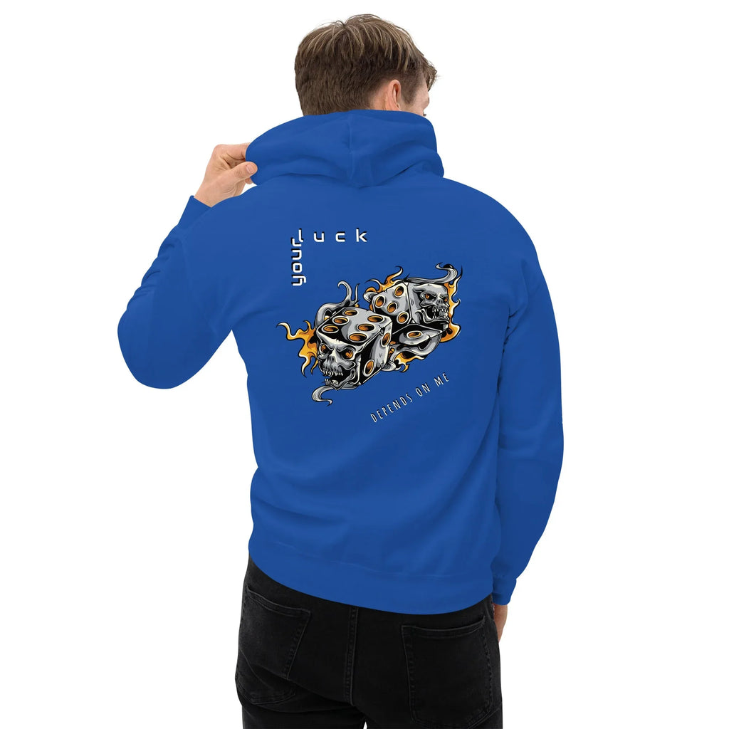 Men's | Your Luck Depends On Me Hoodie hoodie AwRans Clothing unisex-heavy-blend-hoodie-royal-back-6650eb6166b36