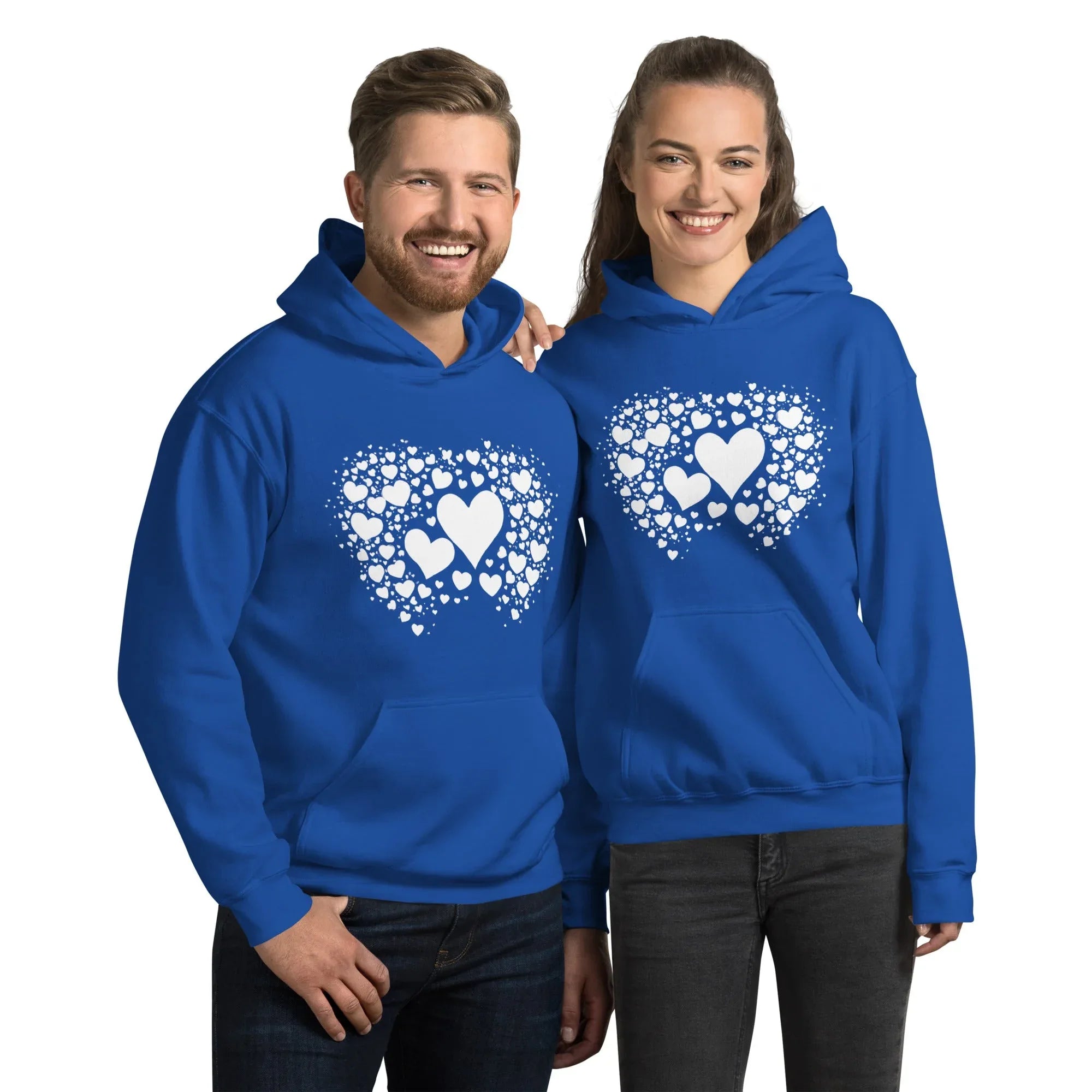 Unisex | Black Hearts Hoodie Royal hoodie AwRans Clothing unisex-heavy-blend-hoodie-royal-front-6620a1a840545