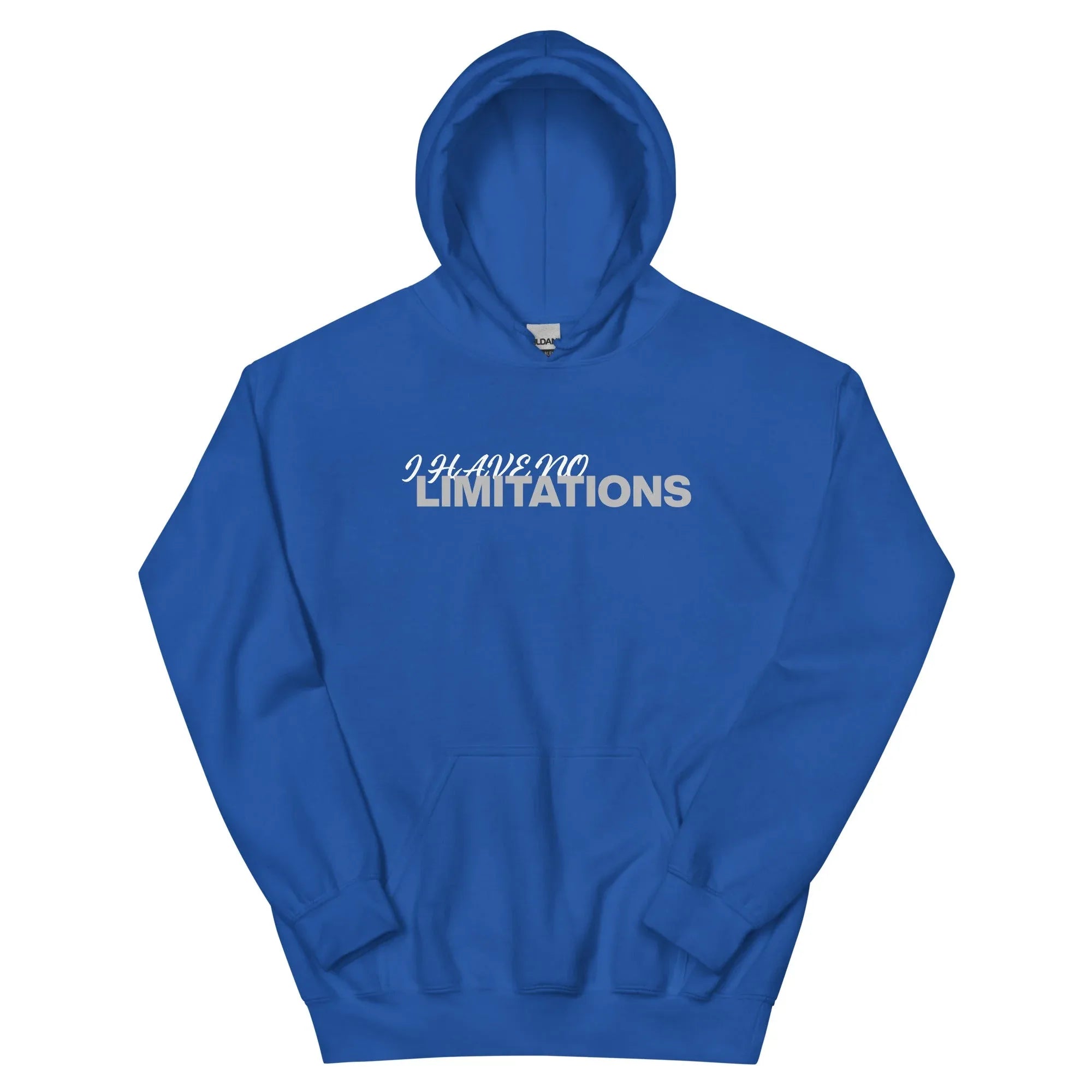 Unisex | I Have No Limitations Hoodie Royal hoodie AwRans Clothing unisex-heavy-blend-hoodie-royal-front-66505d2a69e47