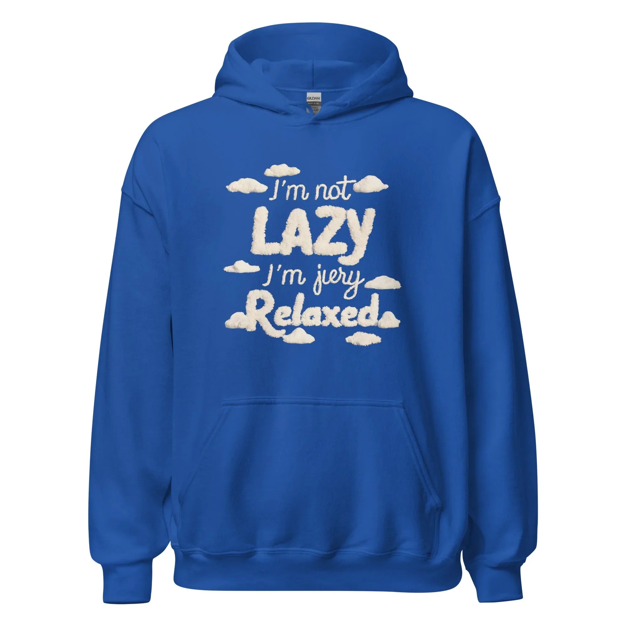 Unisex | I'm Not Lazy I'm Just Relaxed Hoodie Royal hoodie AwRans Clothing unisex-heavy-blend-hoodie-royal-front-665ca1847ed56