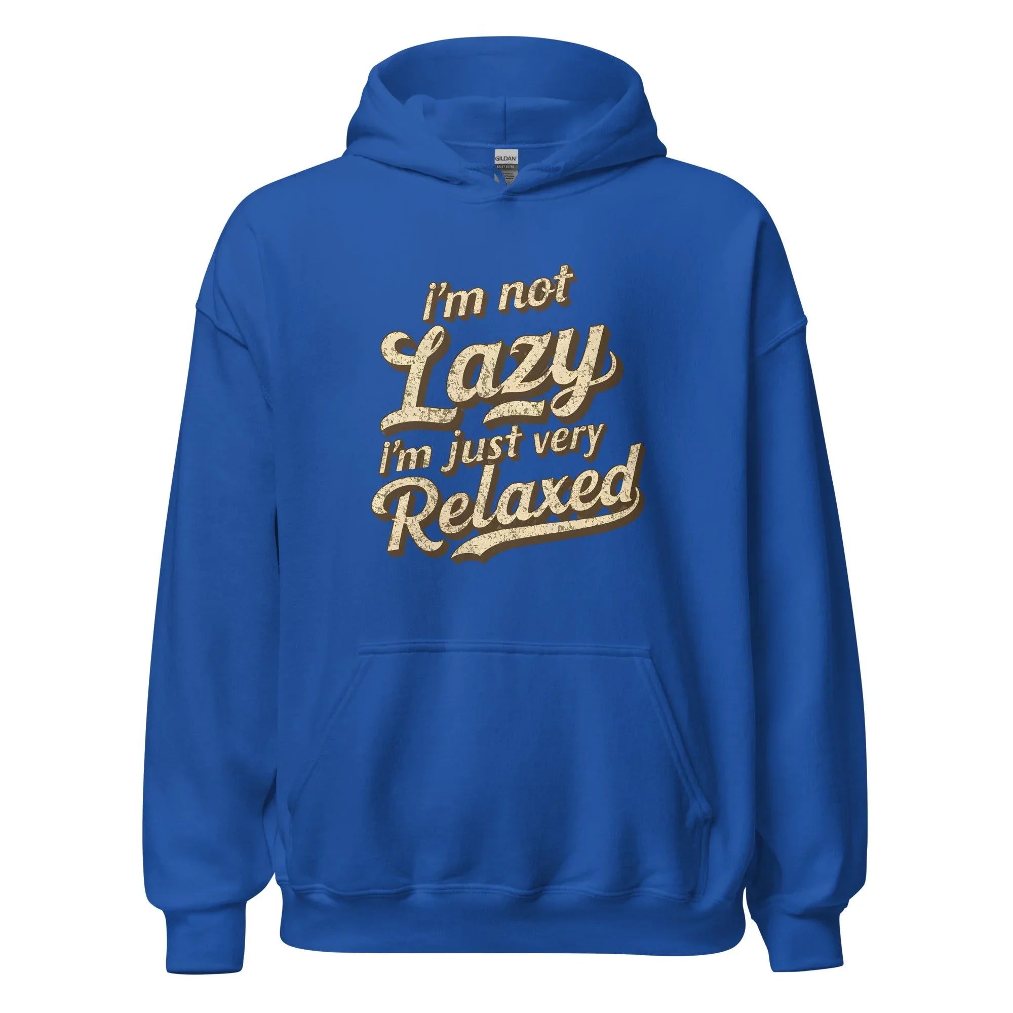 Unisex | I'm Not Lazy - I'm Just Relaxed Hoodie Royal hoodie AwRans Clothing unisex-heavy-blend-hoodie-royal-front-665d2f2bd359e