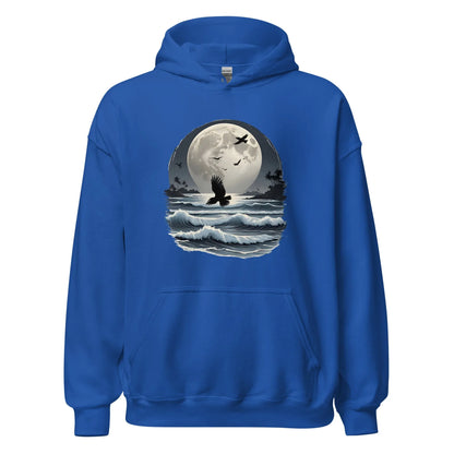 Unisex | Moonlight, Crow, Beach - Hoodie - AwRans Clothing