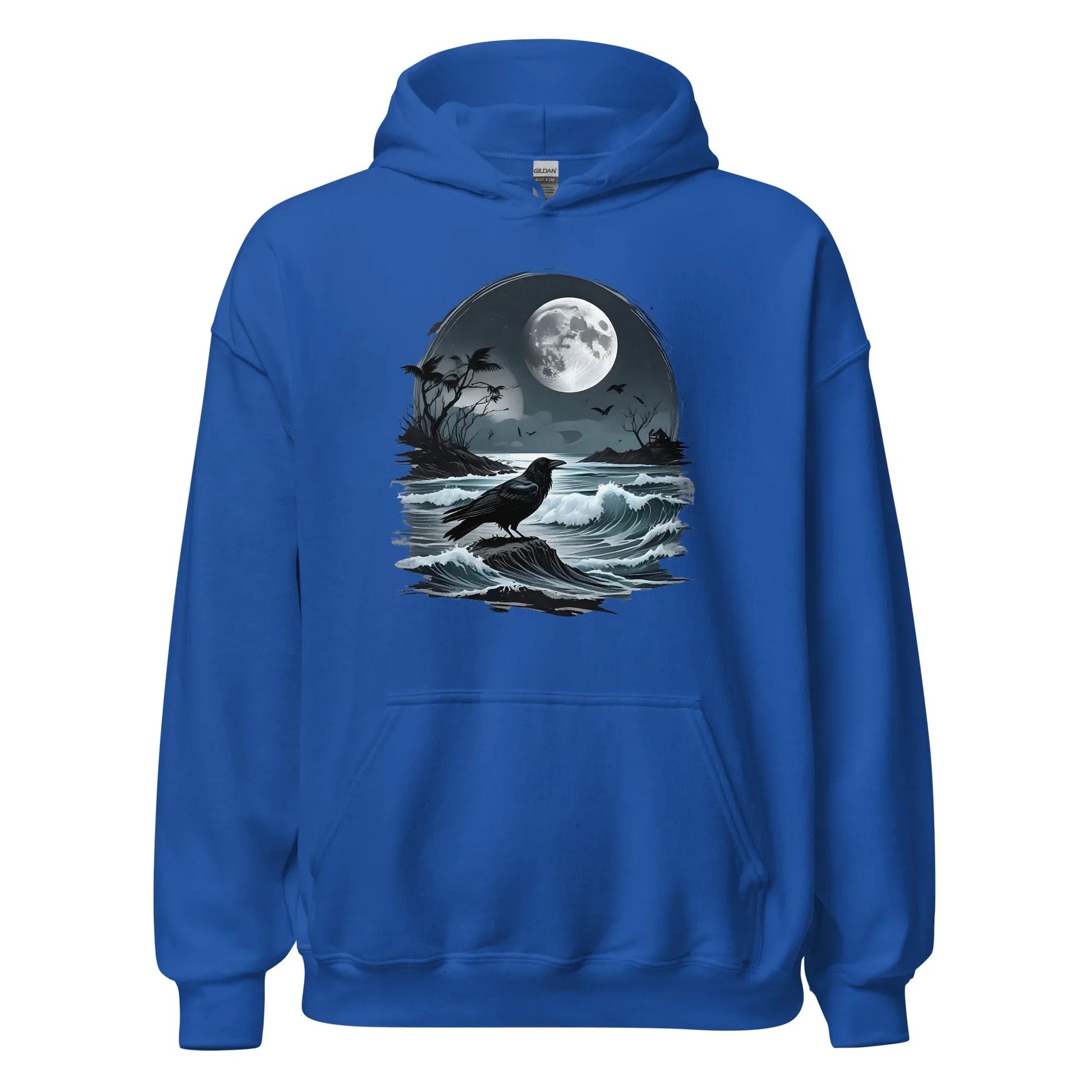 Unisex | Moon, Crow, Beach - Stylish Hoodie - AwRans Clothing