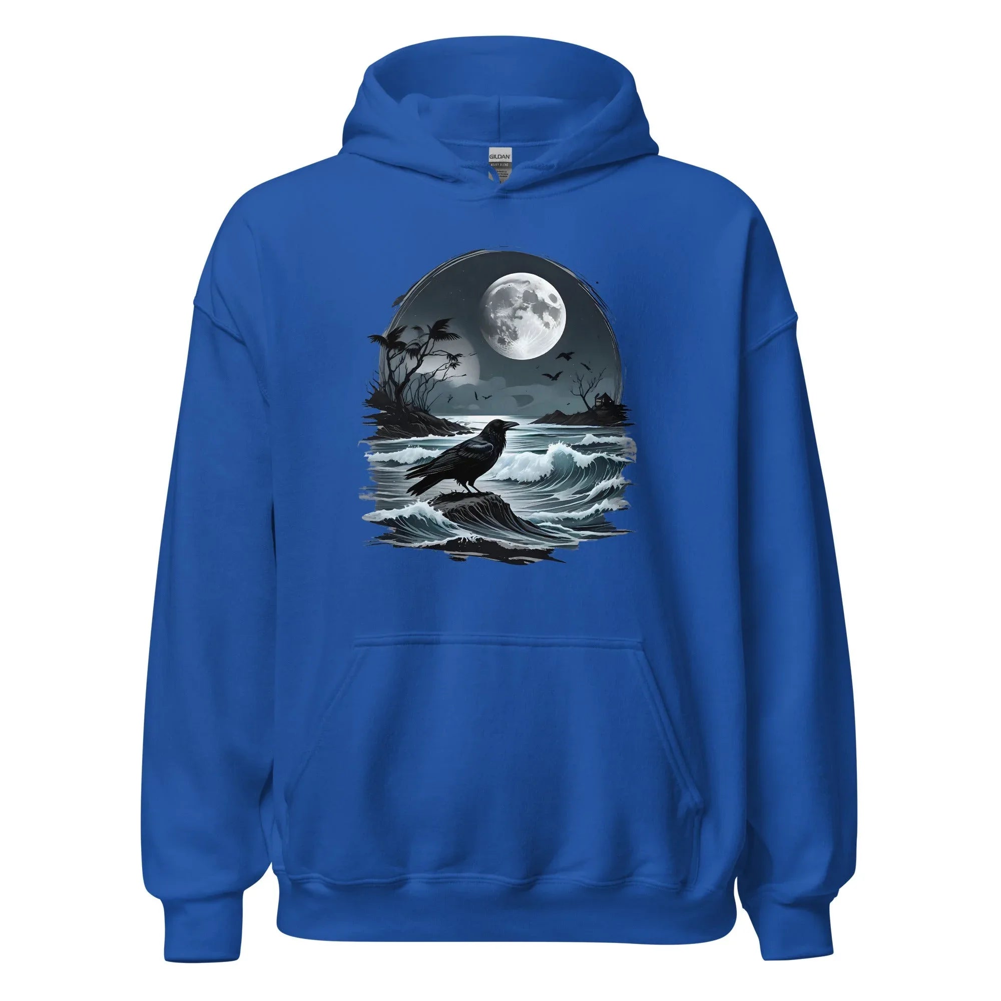 Unisex | Moon, Crow, Beach - Stylish Hoodie - AwRans Clothing