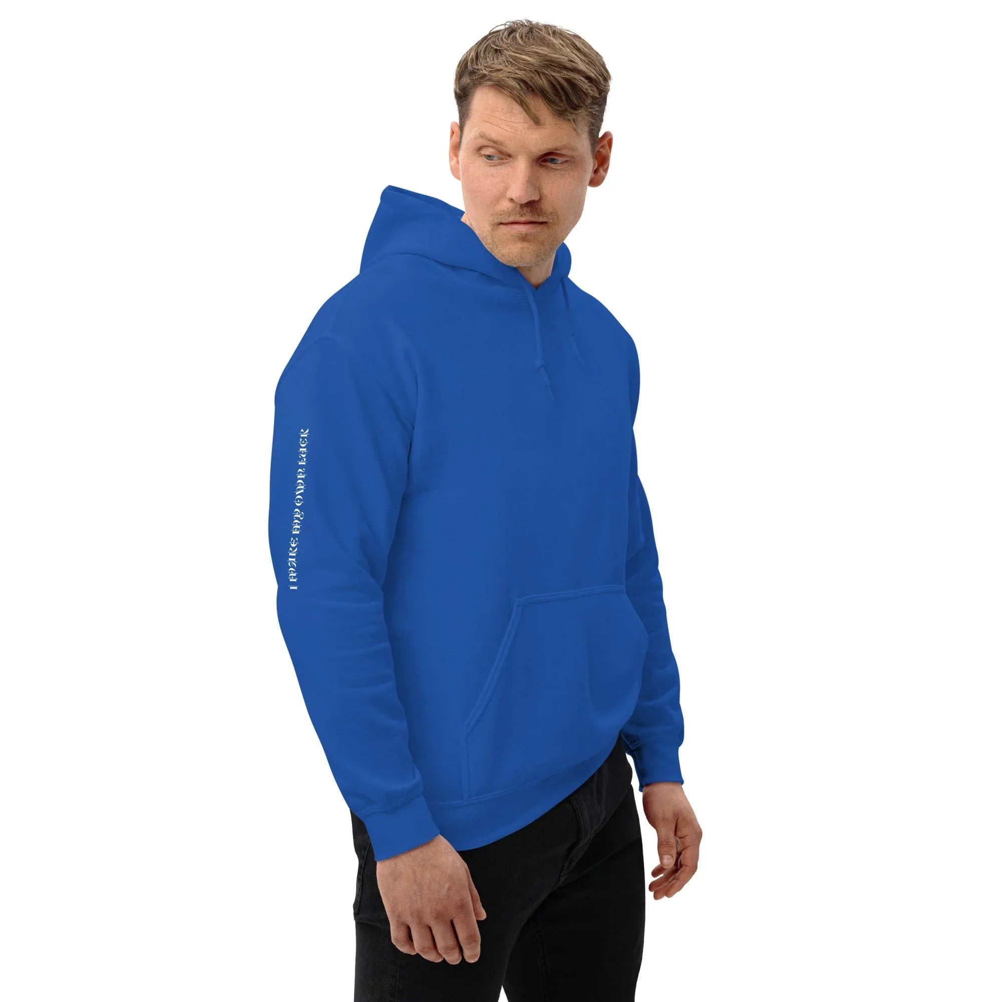 Men's | Your Luck Depends On Me Hoodie hoodie AwRans Clothing unisex-heavy-blend-hoodie-royal-right-front-6650eb616ae3d