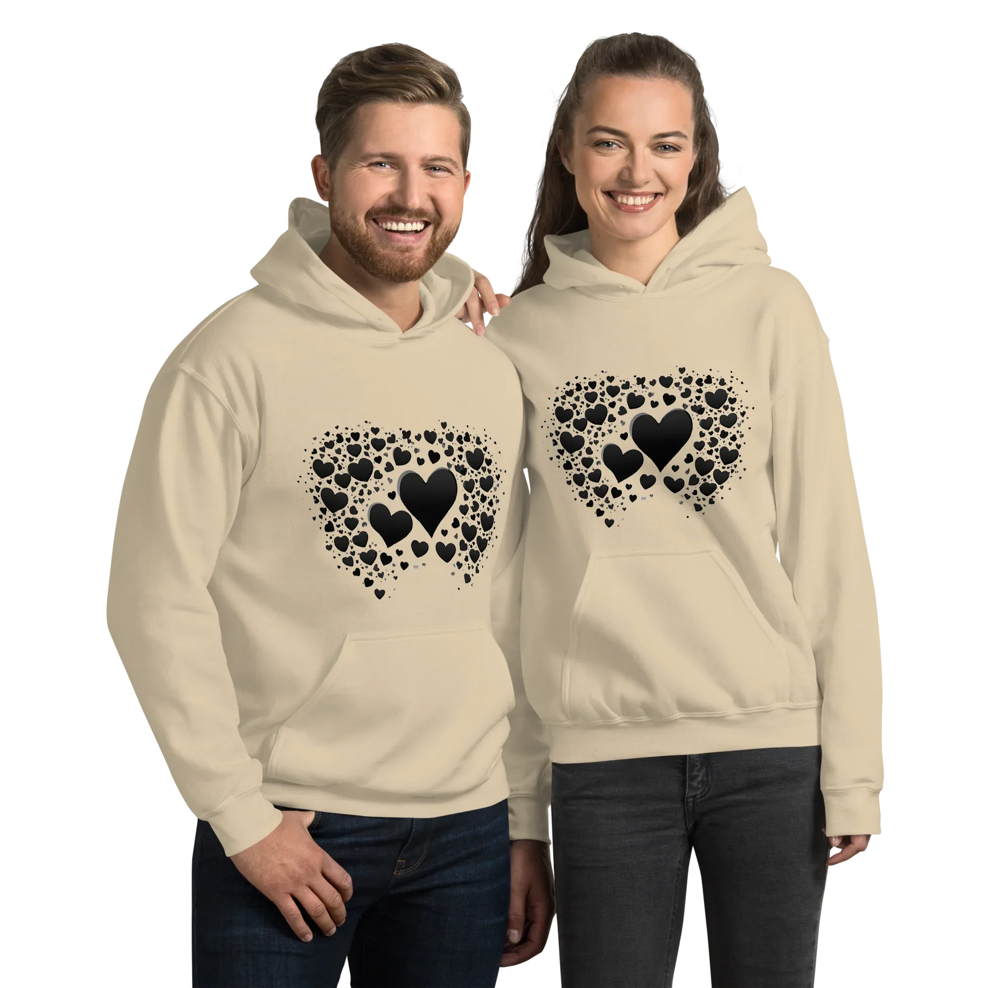 Unisex | Black Hearts Hoodie - AwRans Clothing