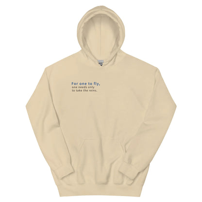 Unisex | For One To Fly One Needs Only To Take The Reins Hoodie - AwRans Clothing