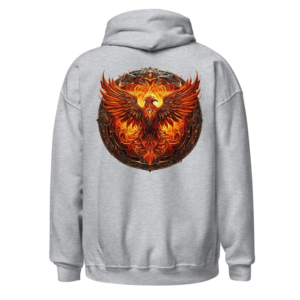 Unisex | Phoenix's Anger Hoodie hoodie AwRans Clothing unisex-heavy-blend-hoodie-sport-grey-back-663383168957b