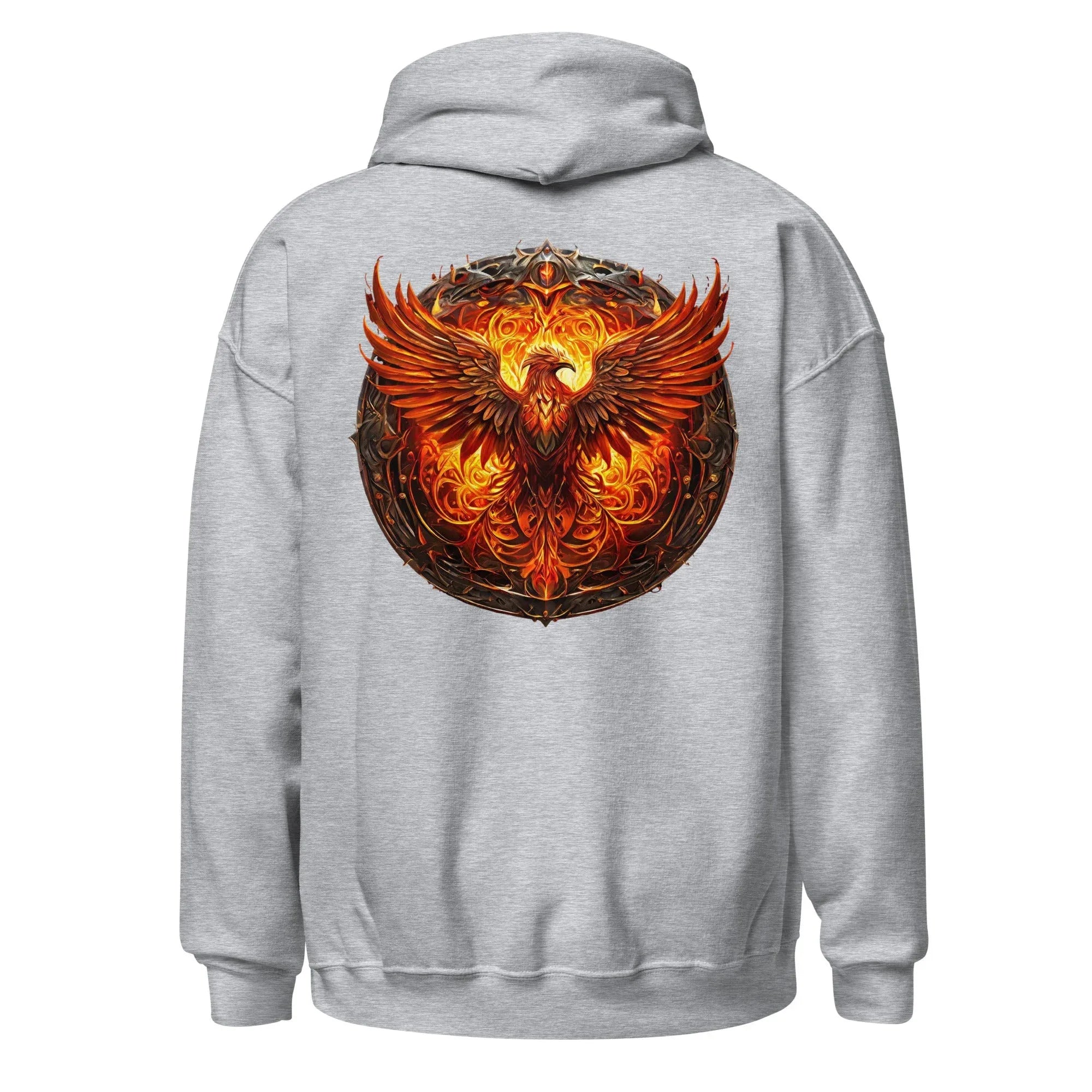 Unisex | Phoenix's Anger Hoodie hoodie AwRans Clothing unisex-heavy-blend-hoodie-sport-grey-back-663383168957b
