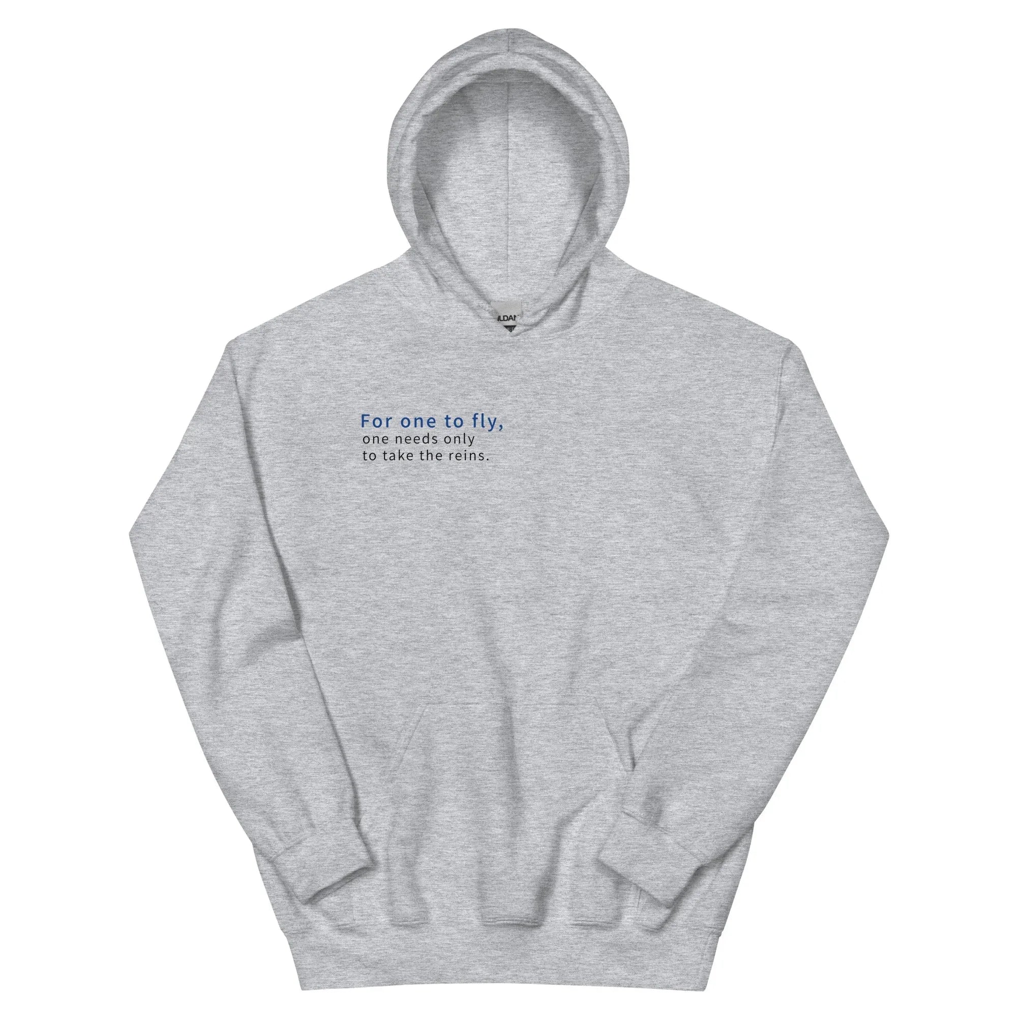 Unisex | For One To Fly One Needs Only To Take The Reins Hoodie Sport Grey hoodie AwRans Clothing unisex-heavy-blend-hoodie-sport-grey-front-663ffdef9c819