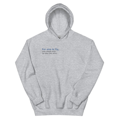 Unisex | For One To Fly One Needs Only To Take The Reins Hoodie - AwRans Clothing