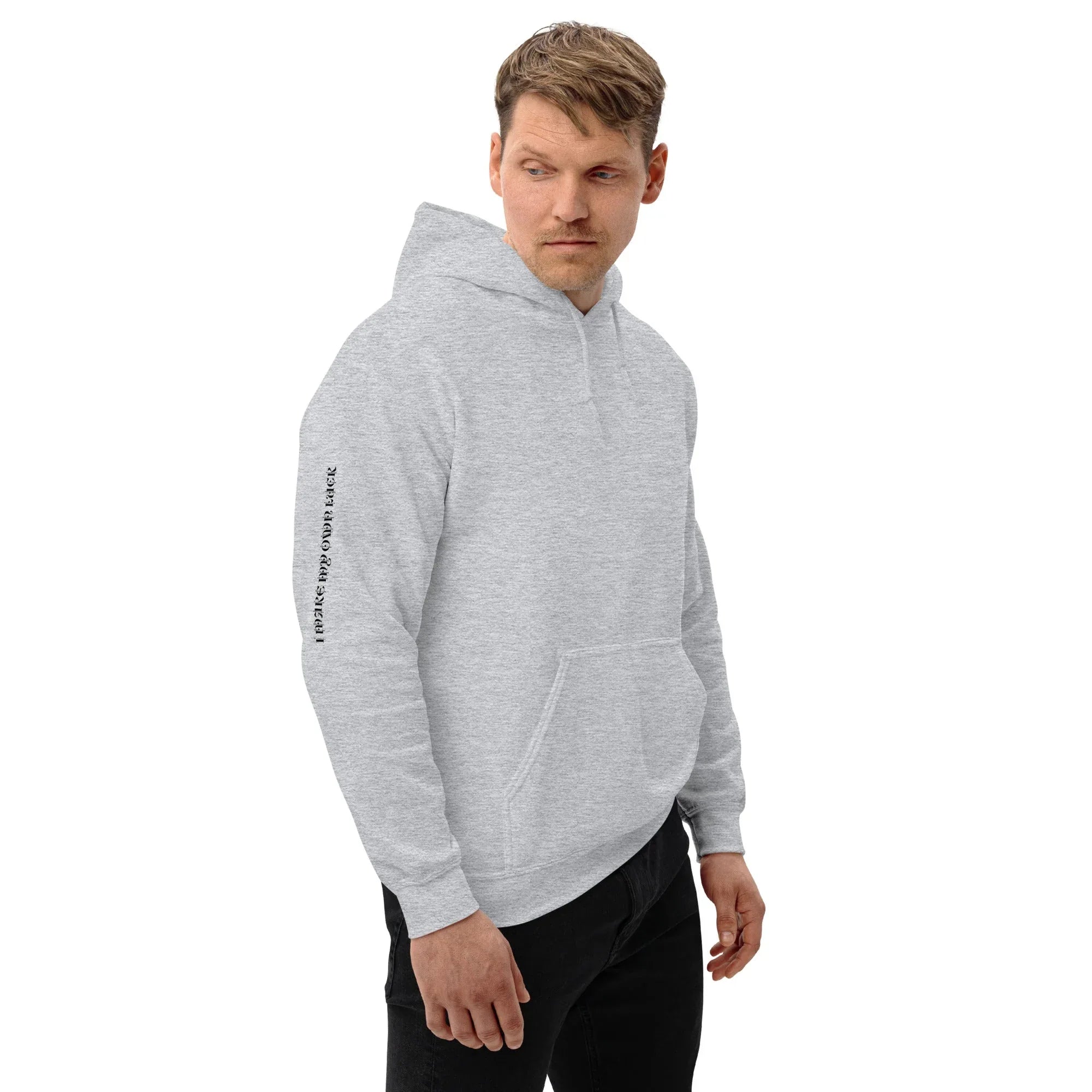 Men's | Your Luck Depends On Me Hoodie Sport Grey hoodie AwRans Clothing unisex-heavy-blend-hoodie-sport-grey-right-front-6640379374bc1