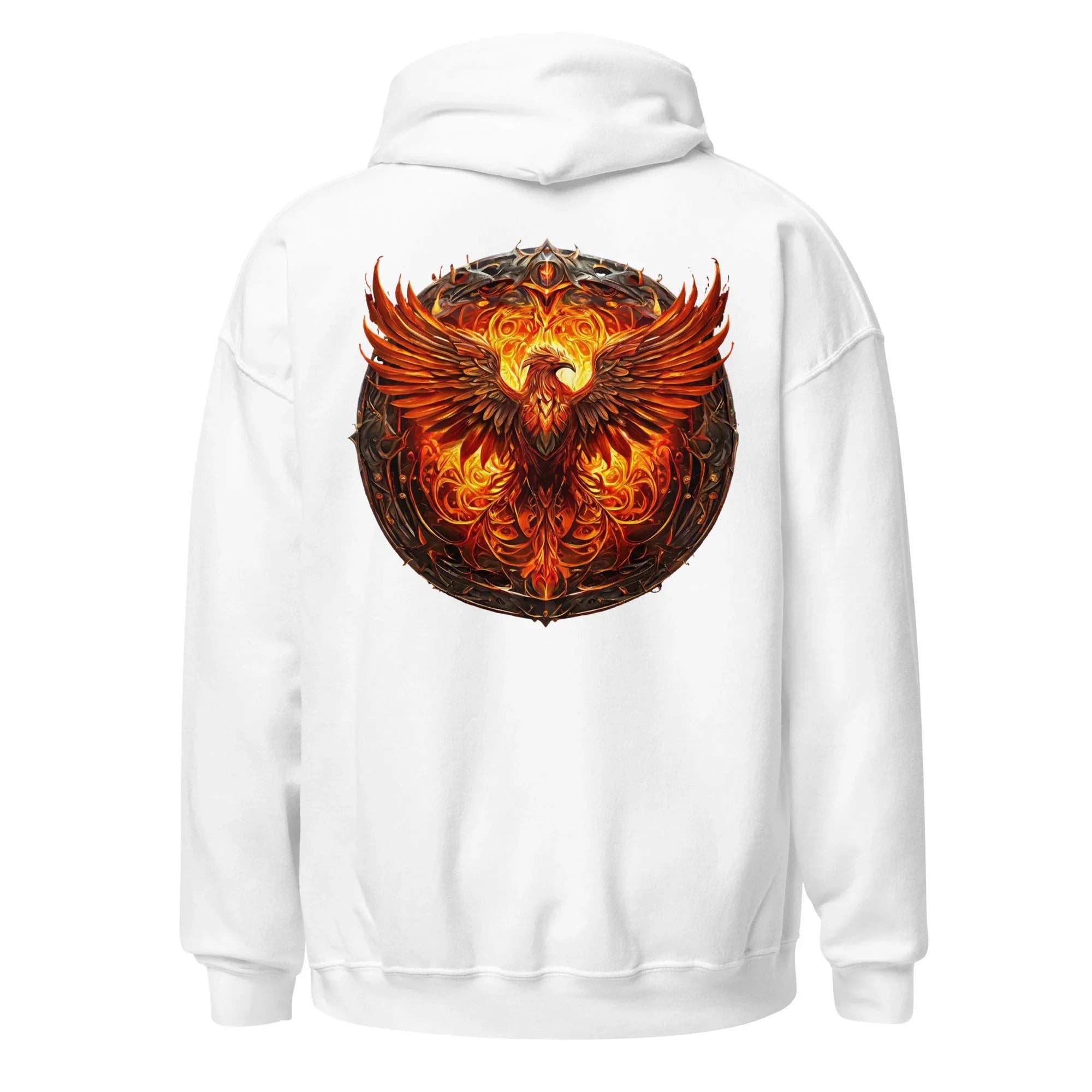 Unisex | Phoenix's Anger Hoodie hoodie AwRans Clothing unisex-heavy-blend-hoodie-white-back-66338316a46c6