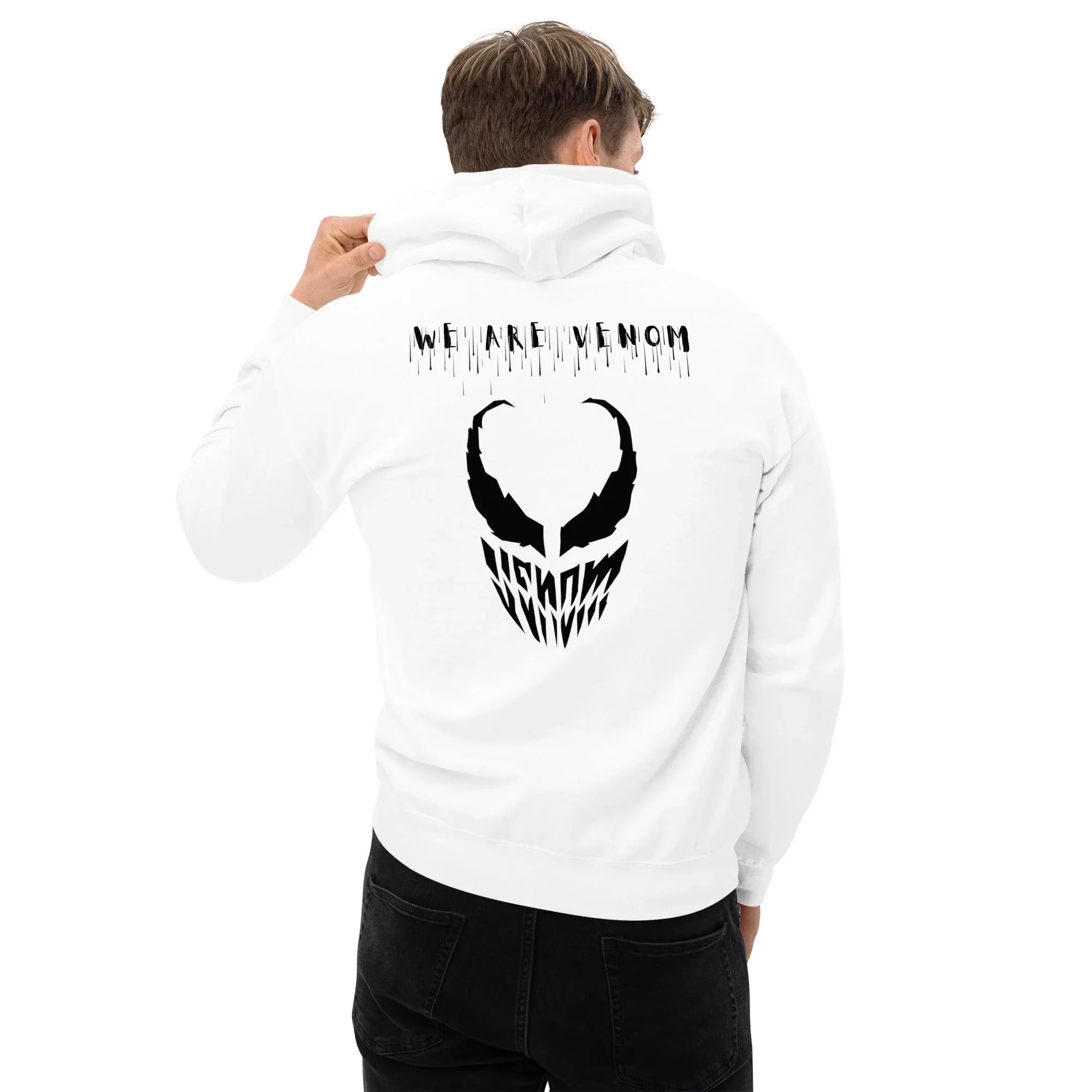 Men's | We Are Venom Hoodie White hoodie AwRans Clothing unisex-heavy-blend-hoodie-white-back-66506152c5938