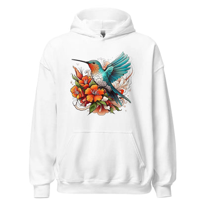 Unisex | Flying Bird With Flowers Hoodie - AwRans Clothing