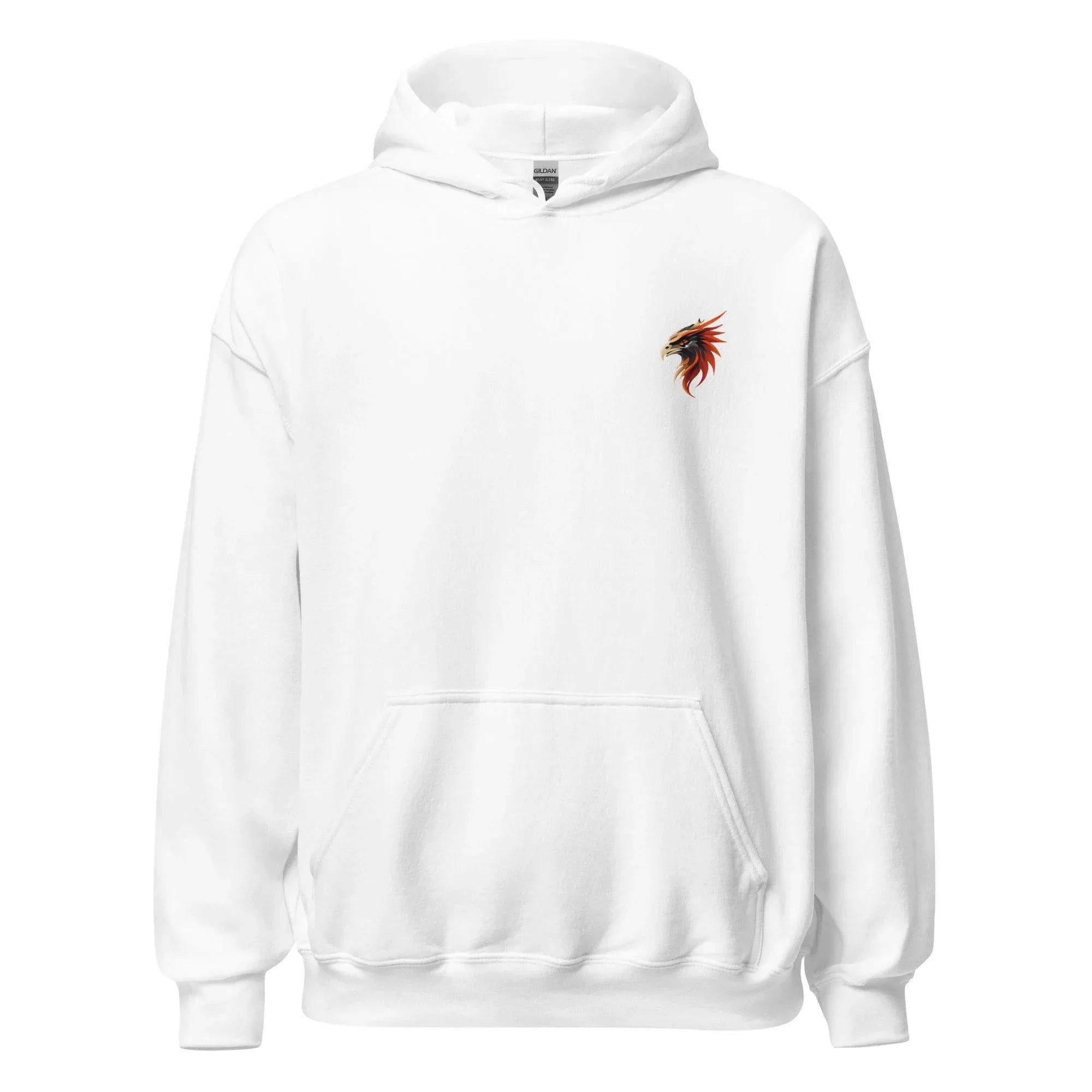 Unisex | Phoenix's Anger Hoodie White hoodie AwRans Clothing unisex-heavy-blend-hoodie-white-front-66338316a0fc6