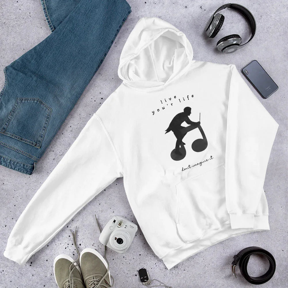Unisex | Live Your Life. Don't Imagine It Hoodie - AwRans Clothing