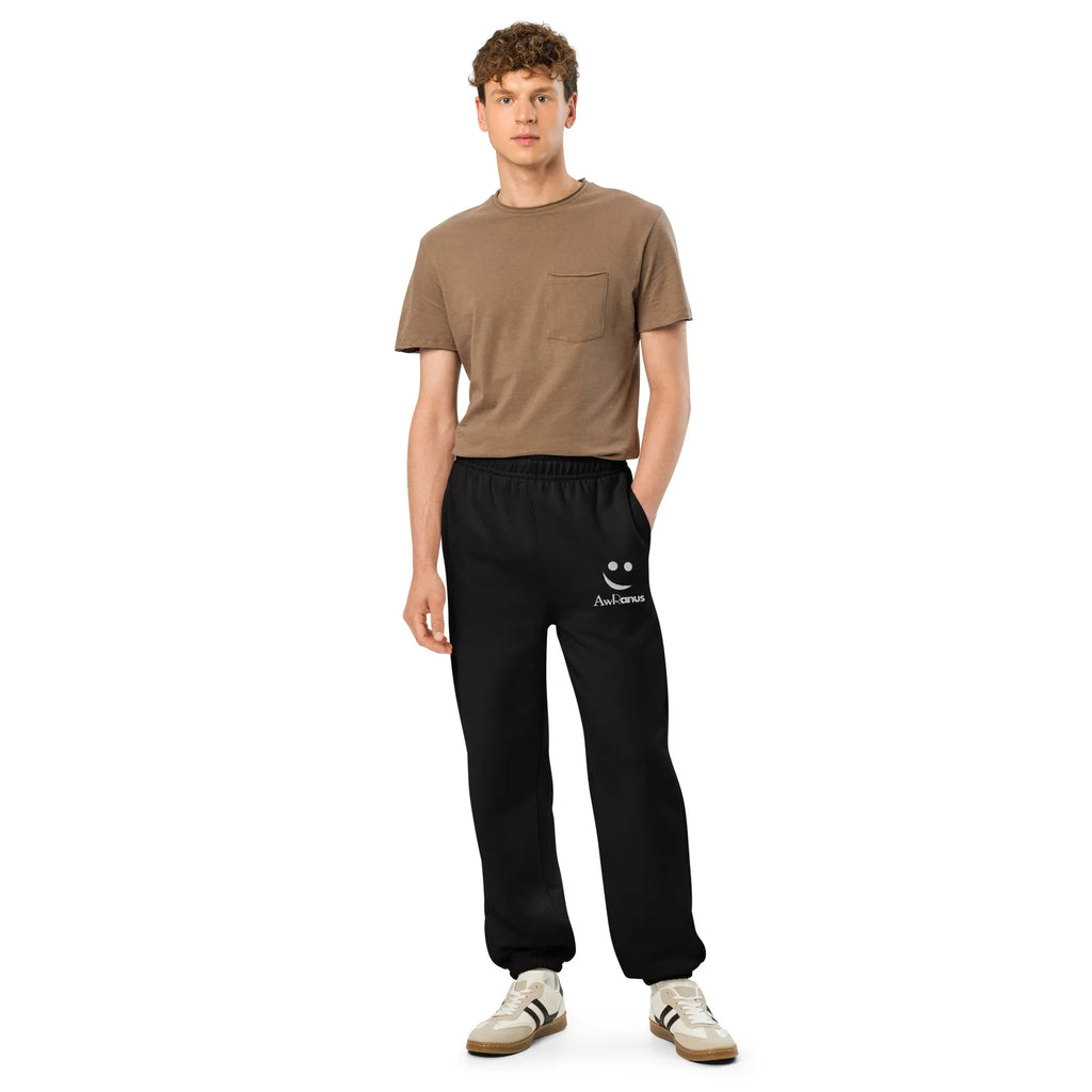 AwRans | Premium Unisex Heavyweight Sweatpants Heavyweight Sweatpants AwRans Clothing unisex-heavyweight-sweatpants-black-front-688d51b8def20