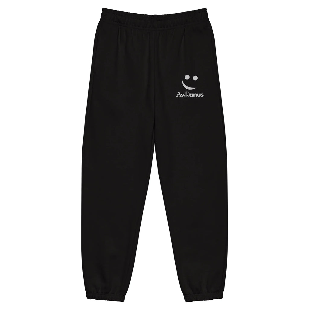 AwRans | Premium Unisex Heavyweight Sweatpants Black Heavyweight Sweatpants AwRans Clothing unisex-heavyweight-sweatpants-black-front-688d51b8dfc7a