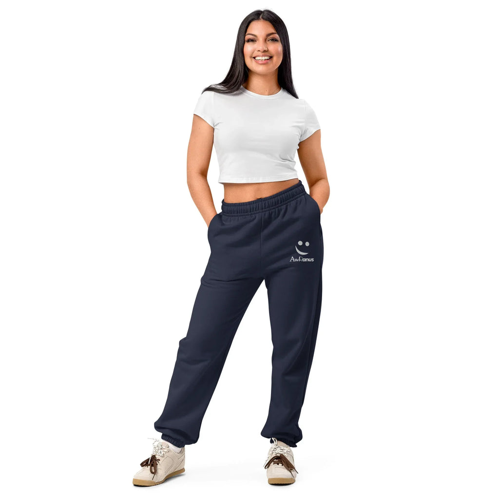 AwRans | Premium Unisex Heavyweight Sweatpants Heavyweight Sweatpants AwRans Clothing unisex-heavyweight-sweatpants-navy-front-688d51b8de628