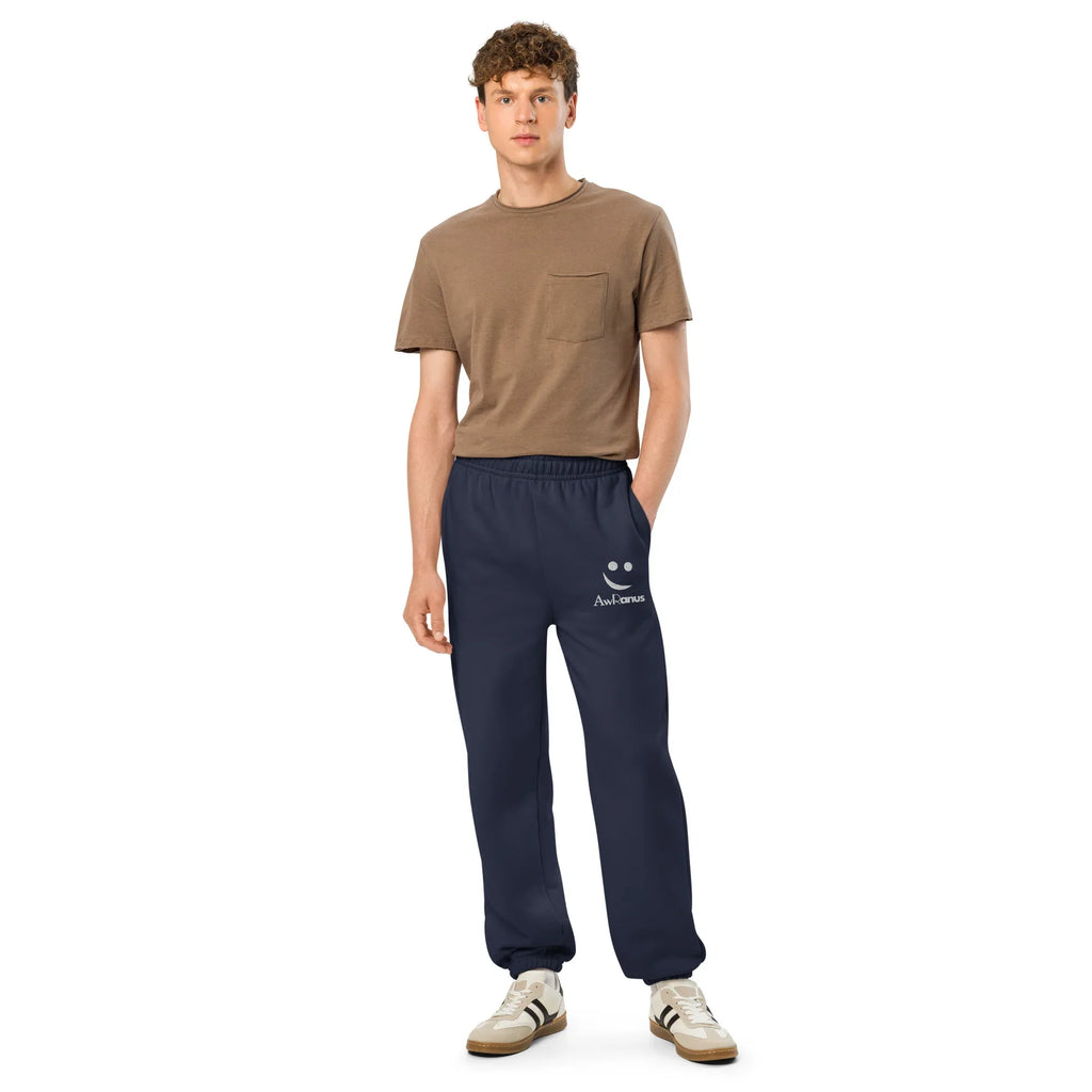 AwRans | Premium Unisex Heavyweight Sweatpants Heavyweight Sweatpants AwRans Clothing unisex-heavyweight-sweatpants-navy-front-688d51b8de696