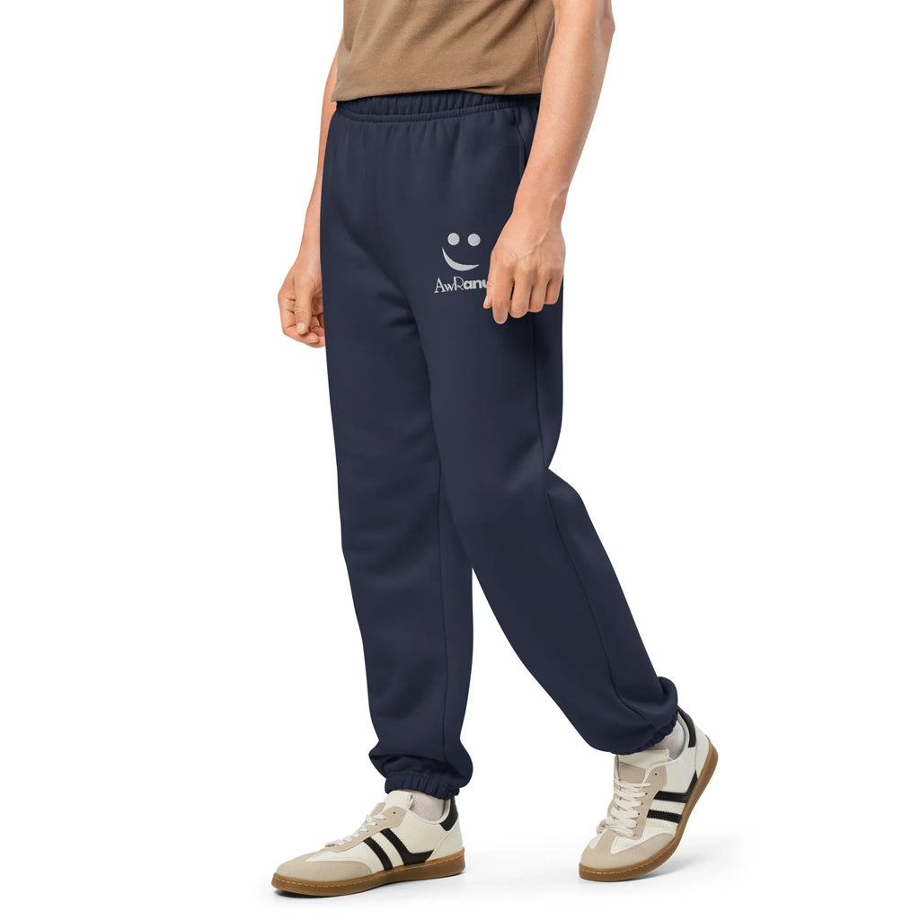 AwRans | Premium Unisex Heavyweight Sweatpants Heavyweight Sweatpants AwRans Clothing unisex-heavyweight-sweatpants-navy-left-front-688d51b8df165