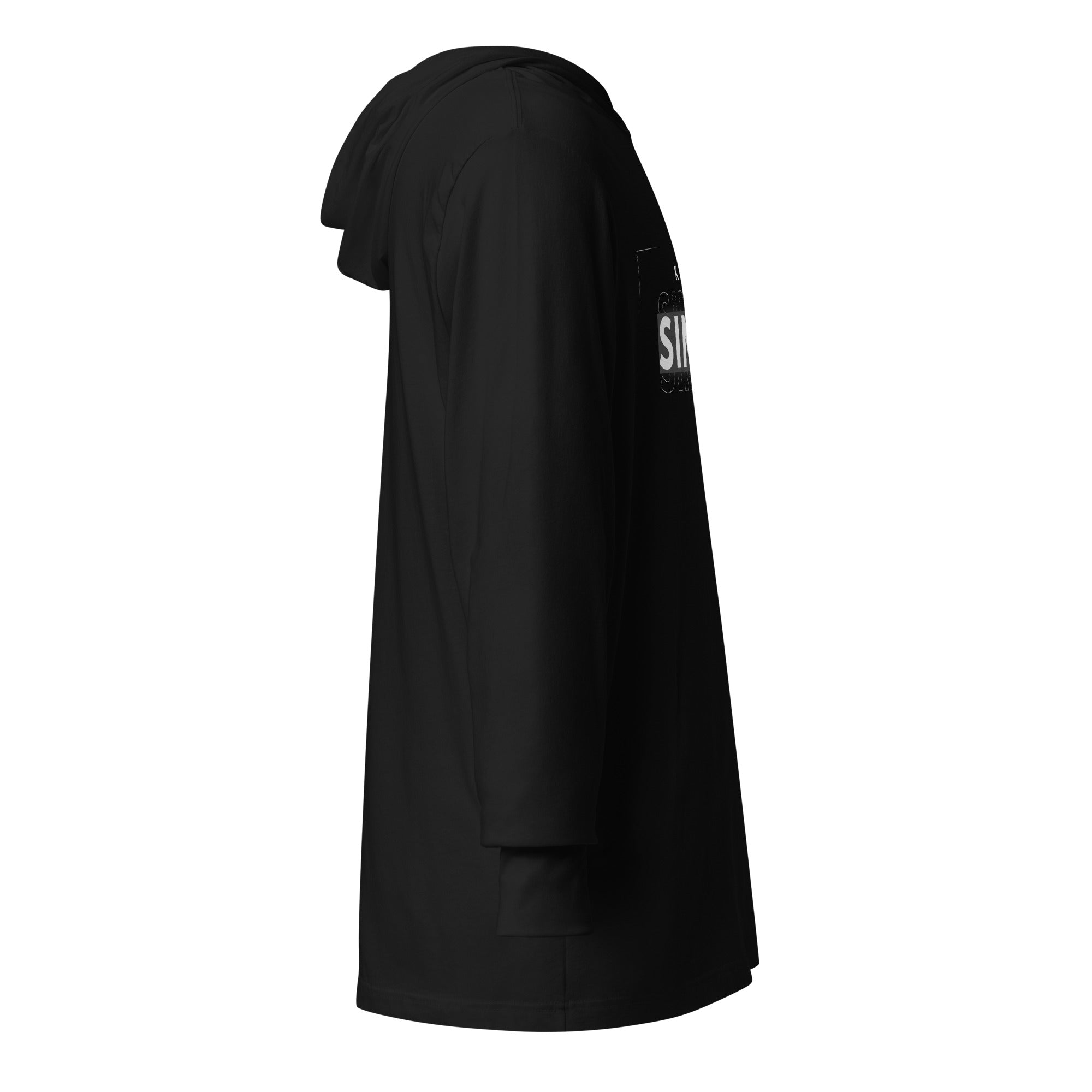 Unisex Hooded Long-Sleeve Tee | Keep It Simple Hooded long-sleeve tee AwRans Clothing unisex-hooded-long-sleeve-tee-black-right-67eb9381bca29