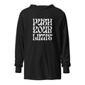 Unisex Hooded Long-Sleeve Tee | Push Your Limits Charcoal-Black Triblend Hooded long-sleeve tee AwRans Clothing unisex-hooded-long-sleeve-tee-charcoal-black-triblend-front-67eb91e1affe2