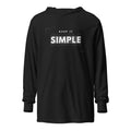 Unisex Hooded Long-Sleeve Tee | Keep It Simple Charcoal-Black Triblend Hooded long-sleeve tee AwRans Clothing unisex-hooded-long-sleeve-tee-charcoal-black-triblend-front-67eb938198469