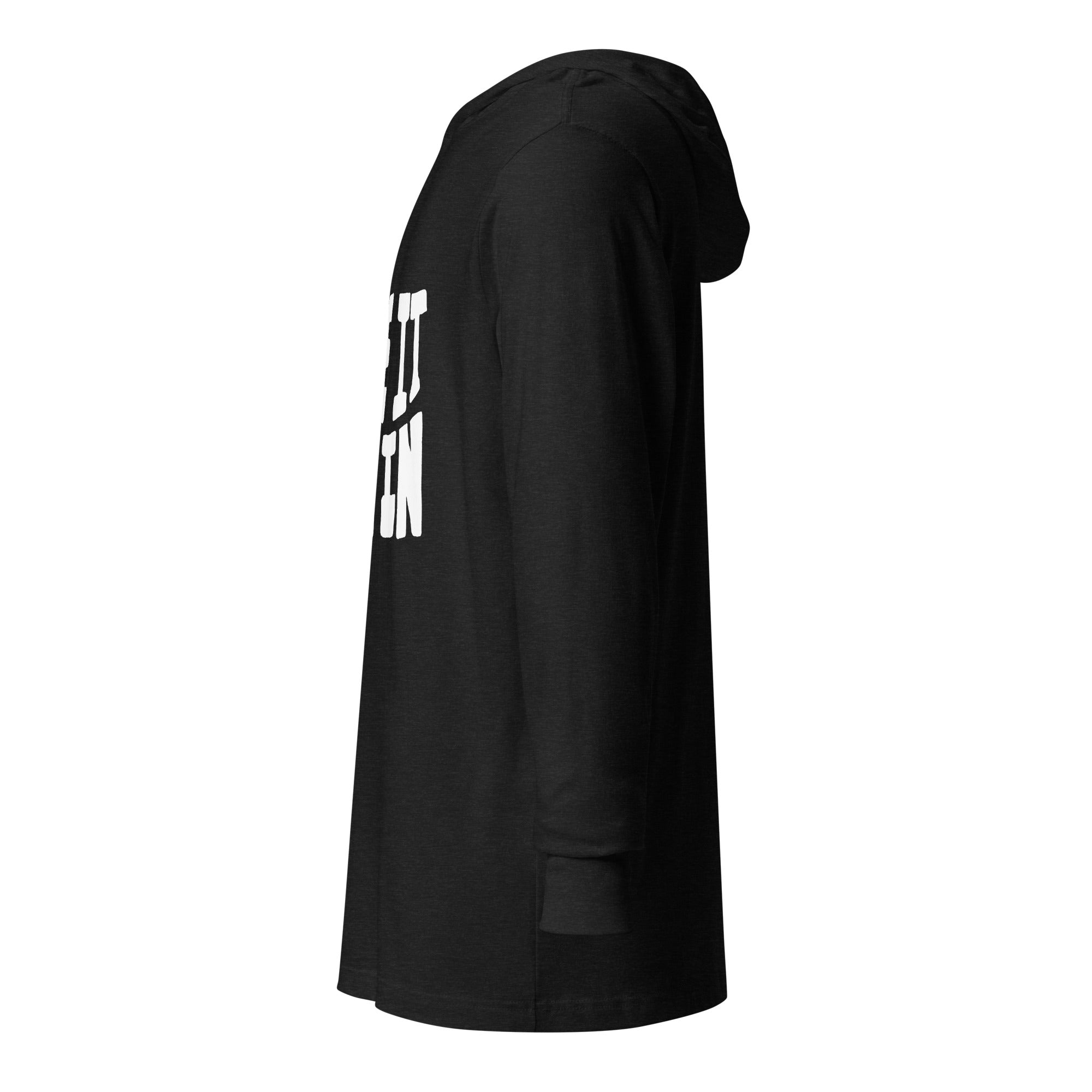 Unisex Hooded Long-Sleeve Tee | Take It All In Hooded long-sleeve tee AwRans Clothing unisex-hooded-long-sleeve-tee-charcoal-black-triblend-left-67eb9421de79a