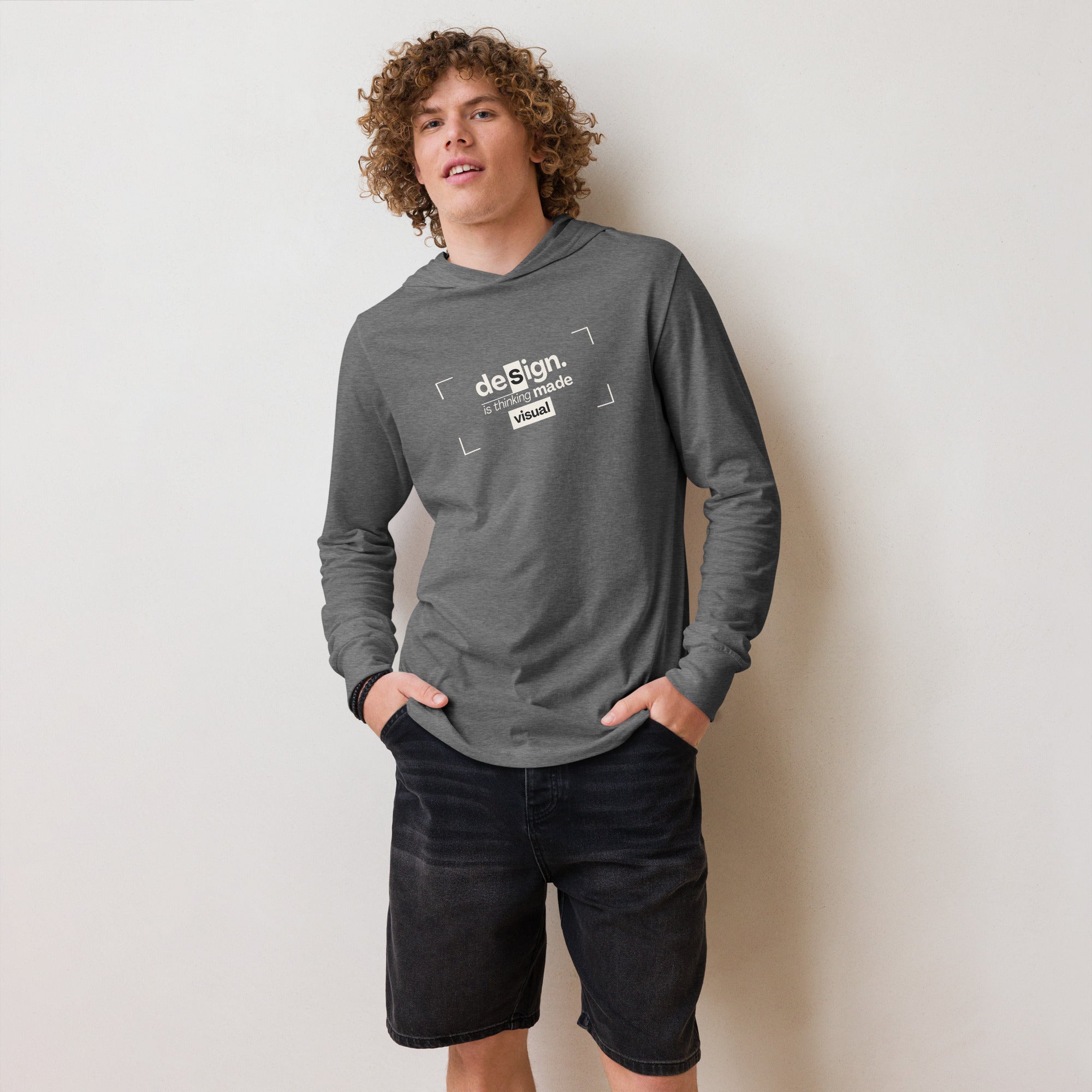Unisex Hooded Long-Sleeve Tee | Design Is Thinking Made Visual Hooded long-sleeve tee AwRans Clothing unisex-hooded-long-sleeve-tee-grey-triblend-front-67eb9b111ca4e